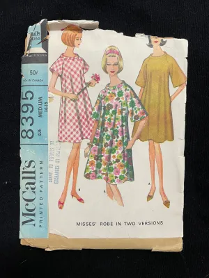 1960's McCall's 8395 Pattern - Bias Dress/Robe FACTORY FOLDED