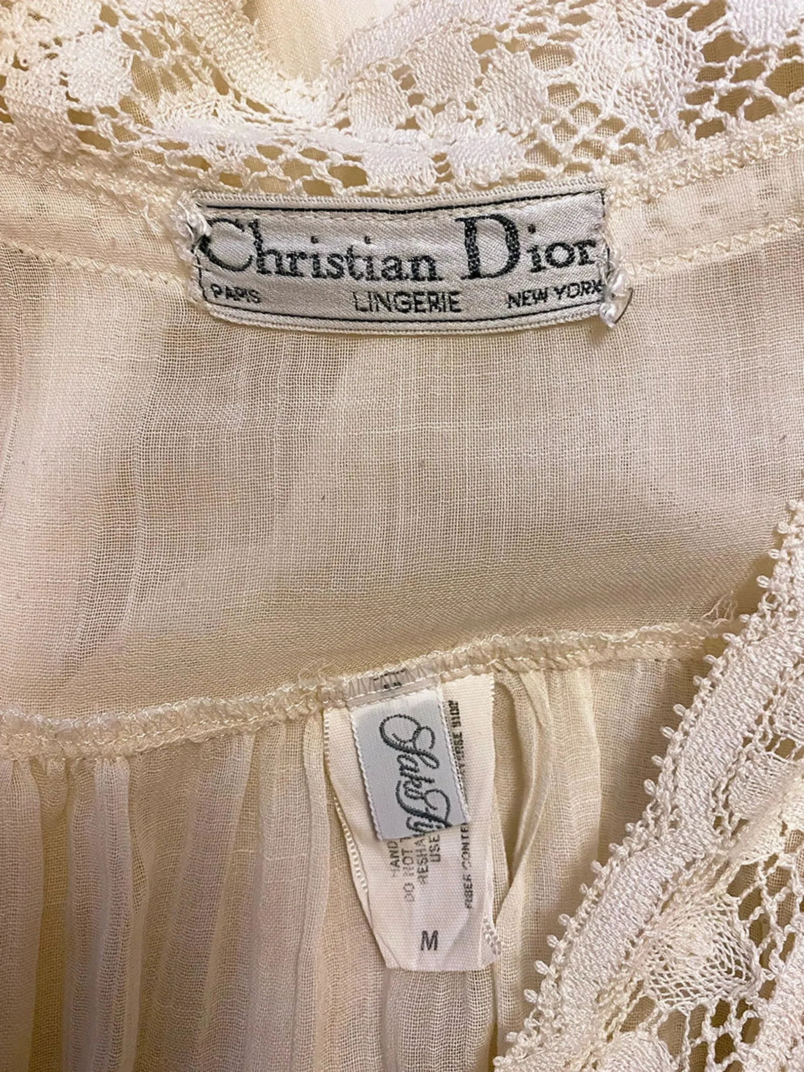 1970's Christian Dior Lace Nightgown