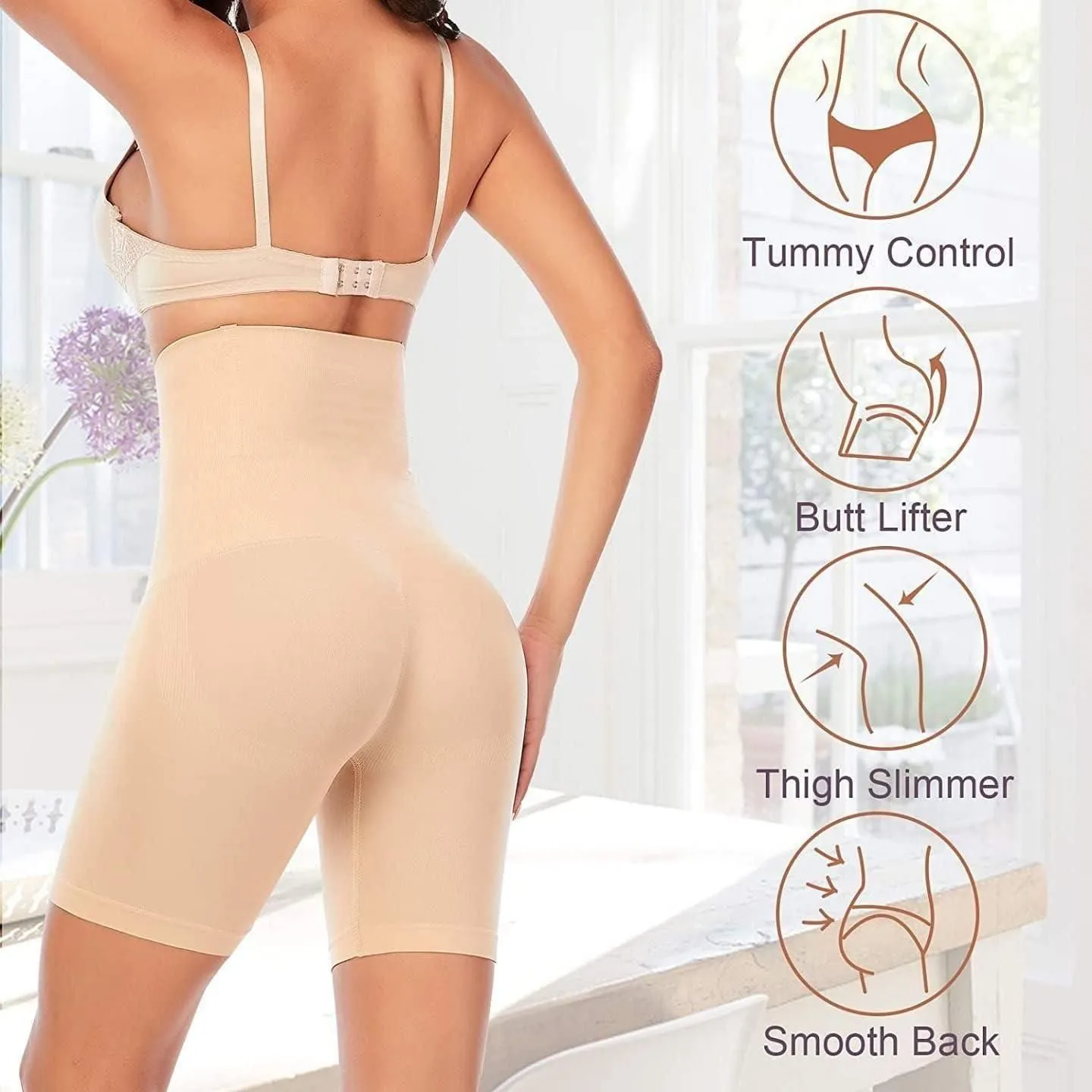 4-in-1 Quick Slim Body Shaper for Tummy, Back, Thighs, and Hips