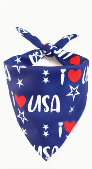 4th Of July Dog Bandanas (Blue)