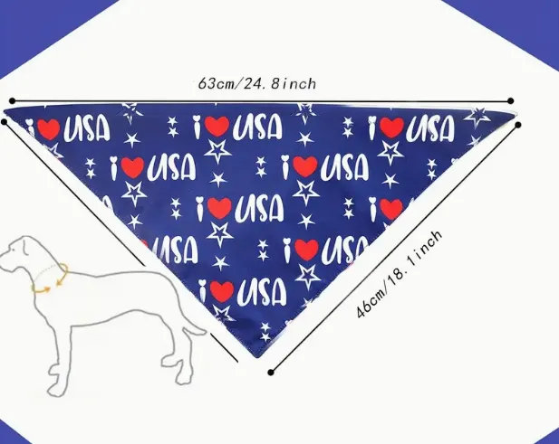 4th Of July Dog Bandanas (Blue)