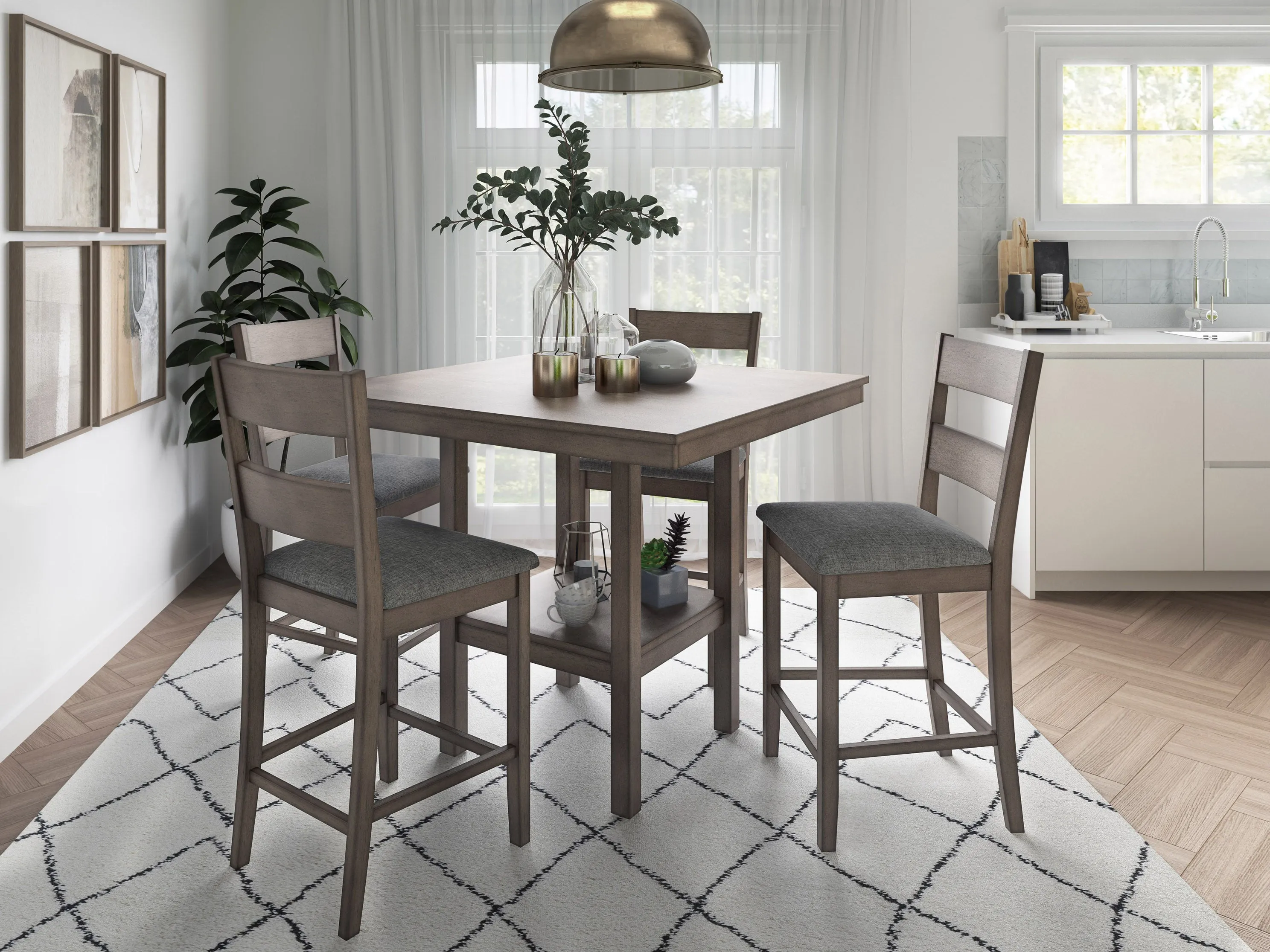 5 Piece Counter Height Dining Set