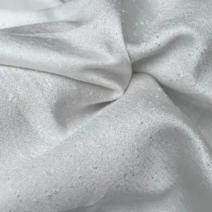 58" 100% Tencel Lyocell Boucle Satin White Woven Fabric By the Yard