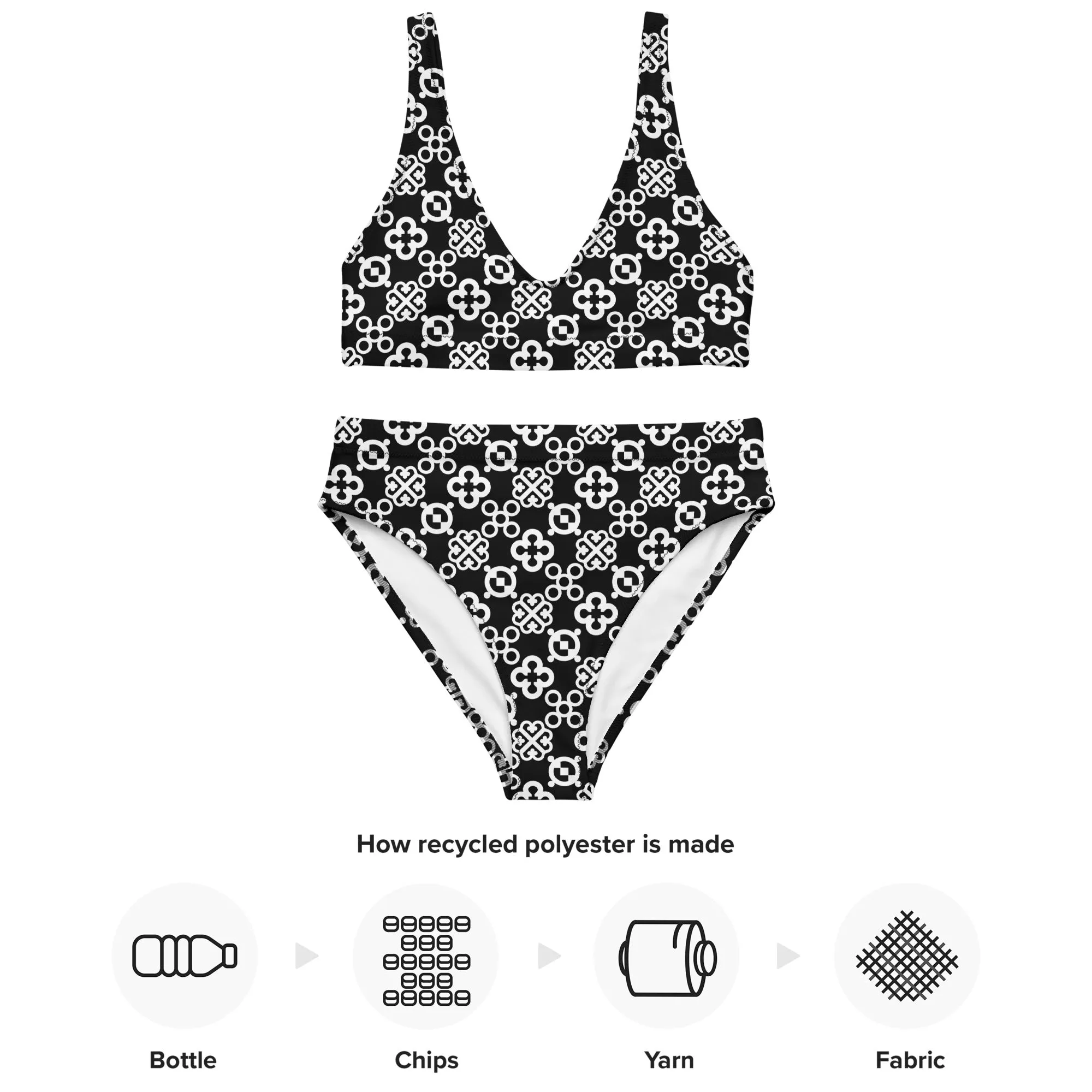 Adinkra Vibe Recycled high-waisted bikini