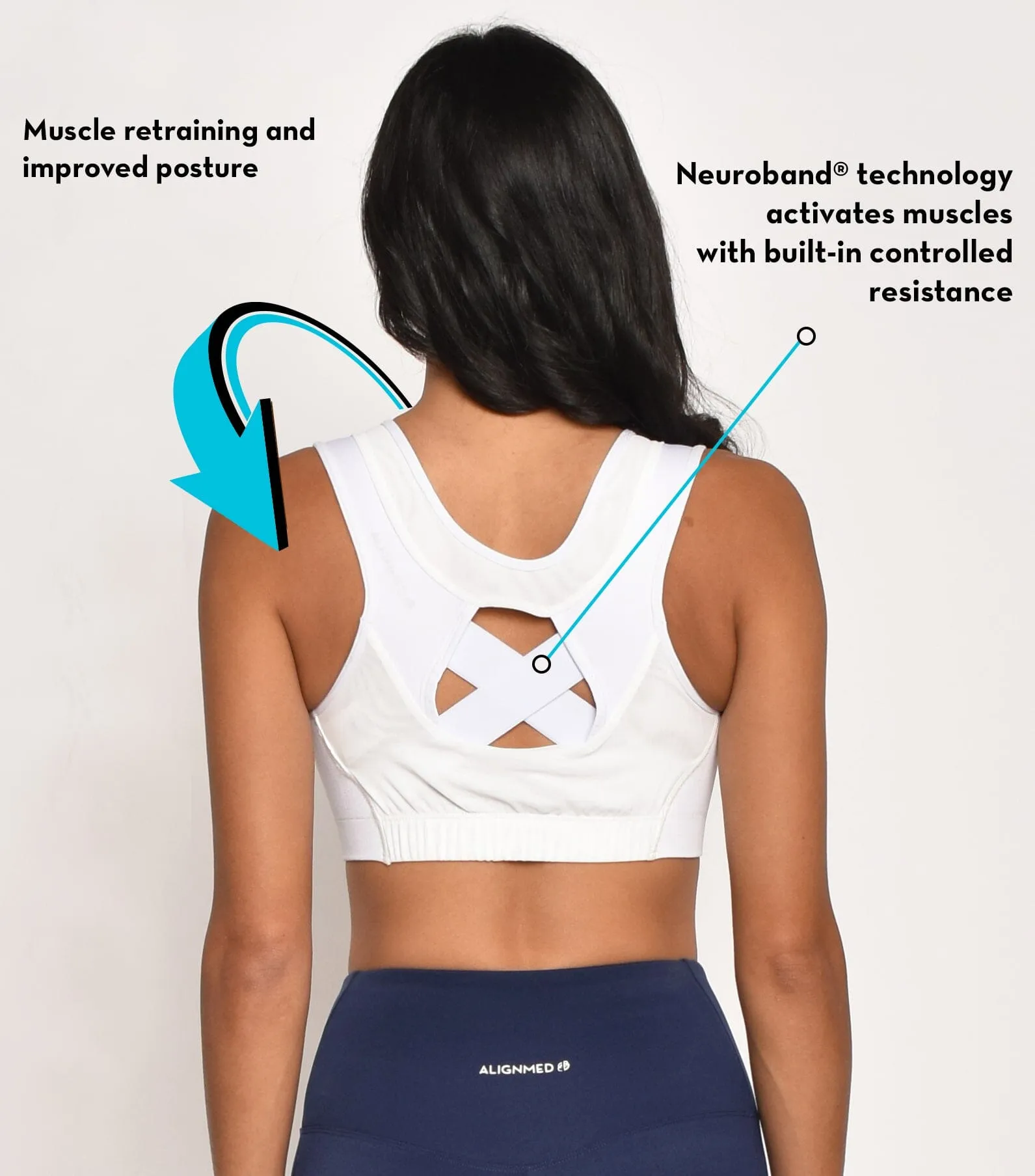 AlignMe Zipper Posture Sports Bra For Women