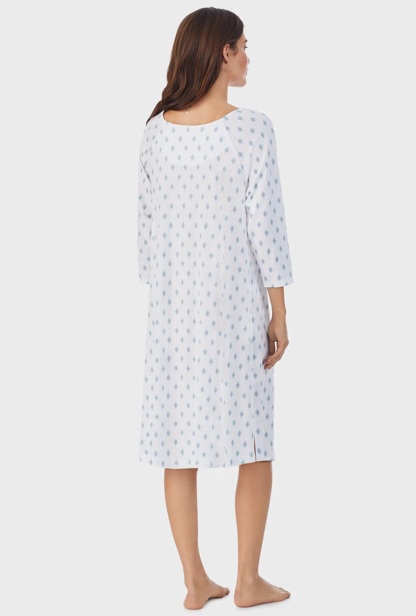 Aqua Geo Cotton Waltz Nightgown