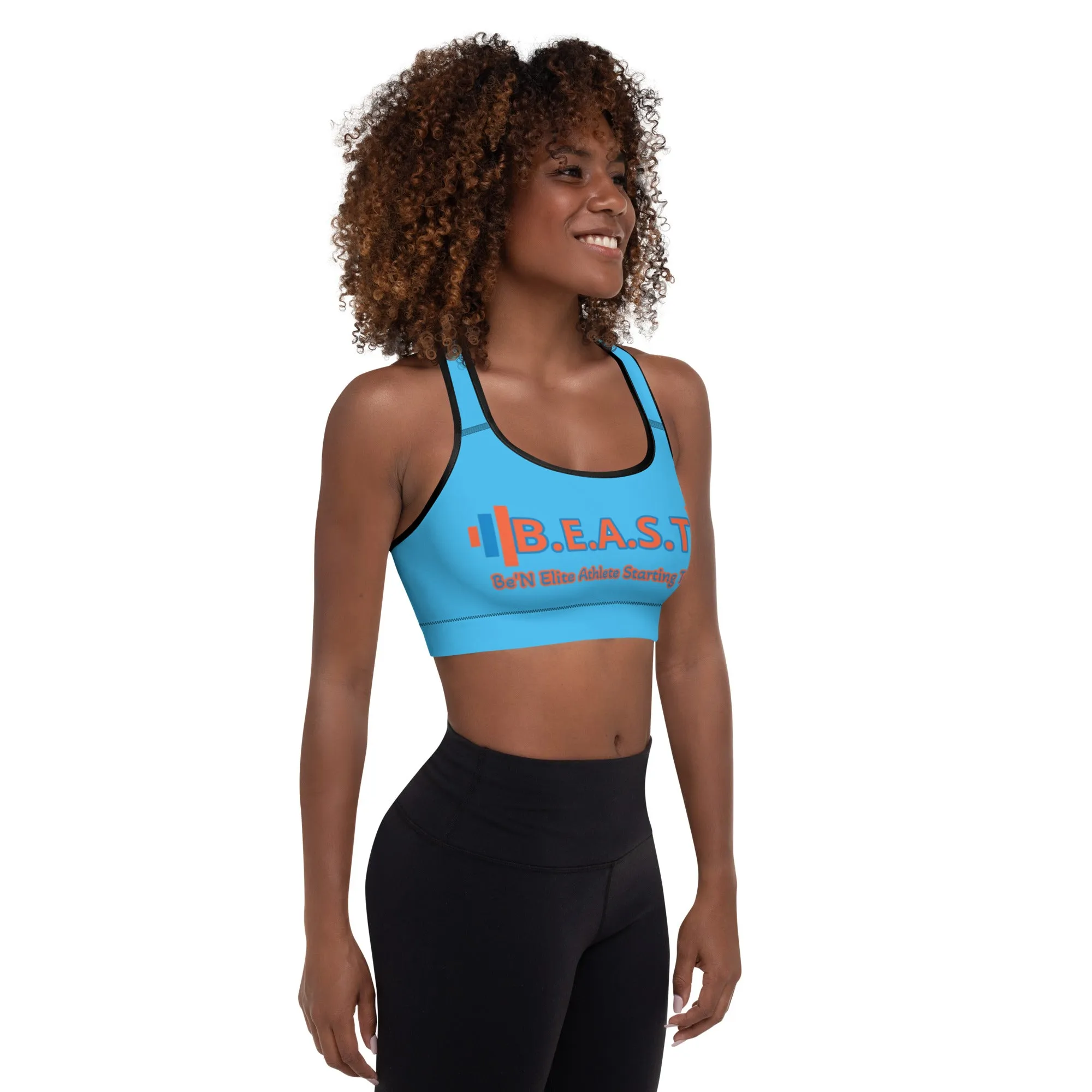 B.E.A.S.T print Padded Sports Bra