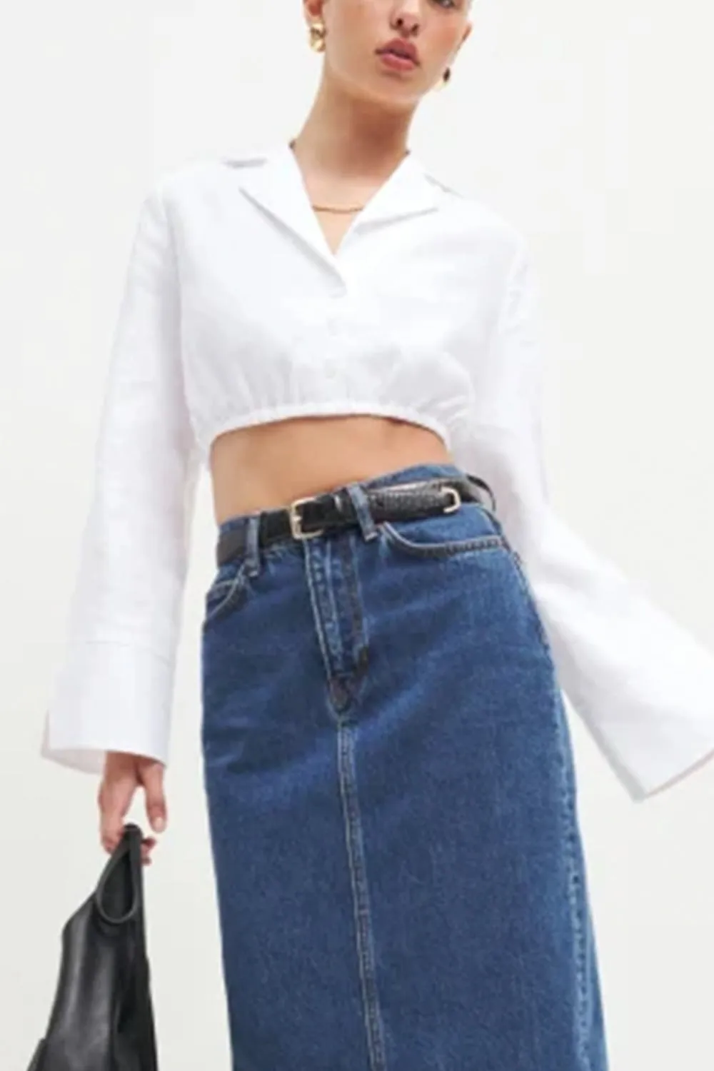 Bermondsey White Crop Top