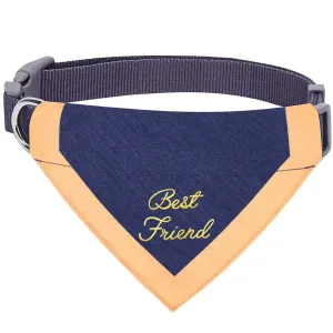 'Best Friend' Embroidered Dog Bandana Collar