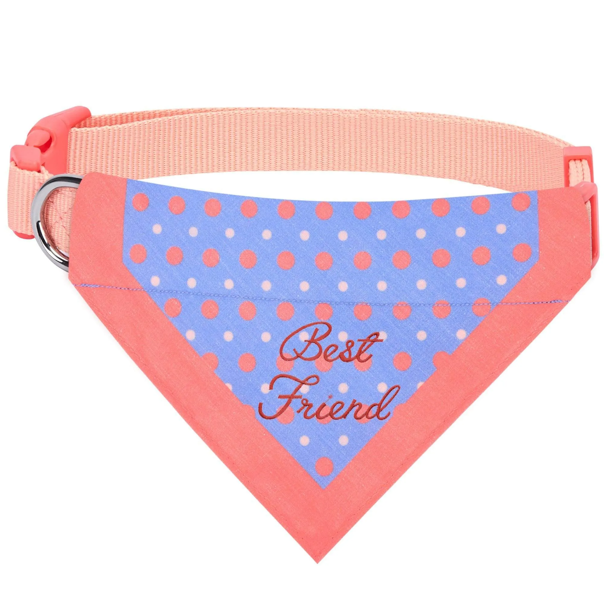 'Best Friend' Embroidered Dog Bandana Collar