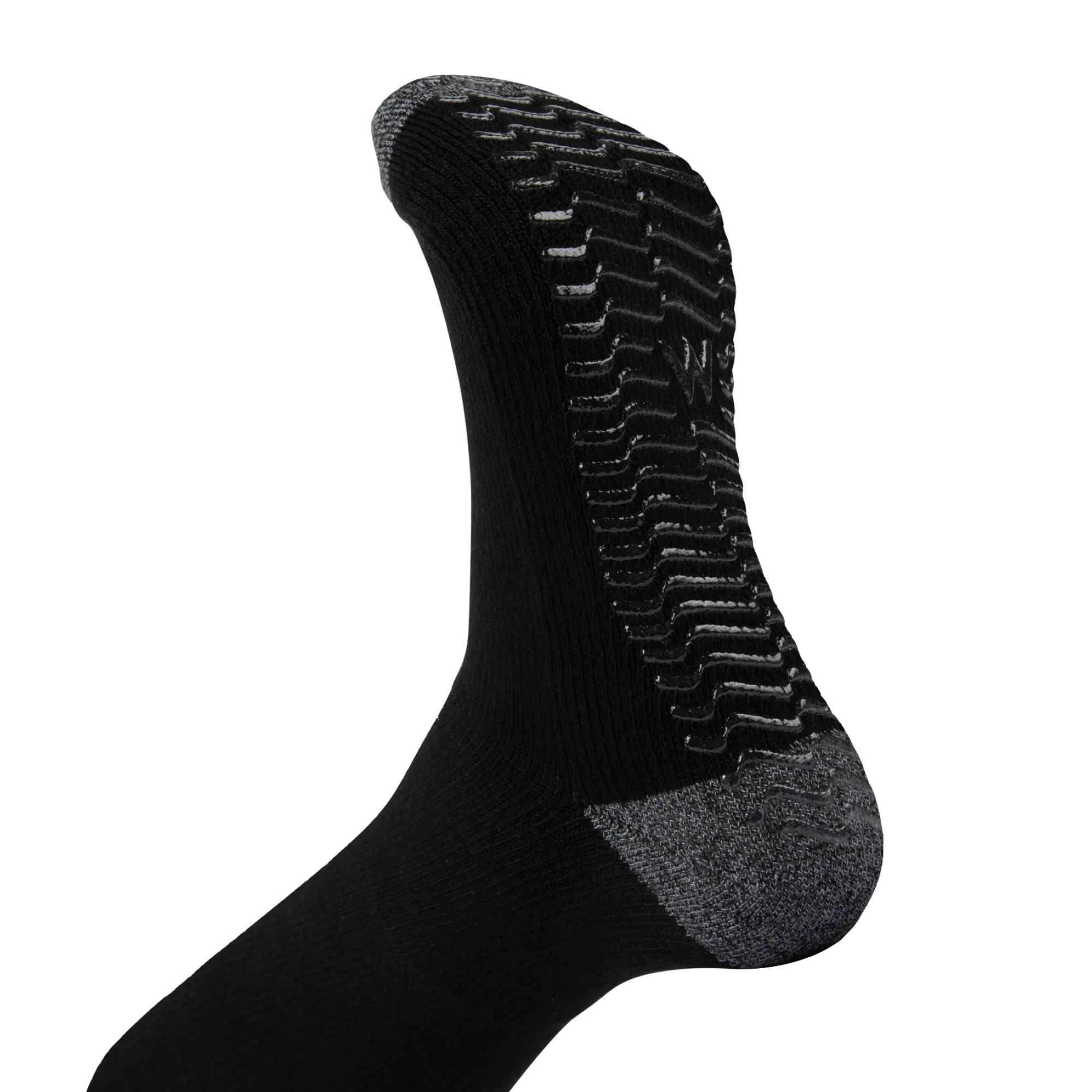 Black Charcoal - Grip Socks - Wide calf - 3 Pack