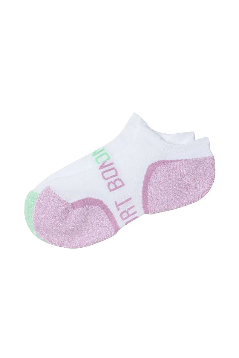 Bonds Womens Ultimate Comfort Low Cut Socks 2 Pack - White/ Avatar/ Lilac Glaze