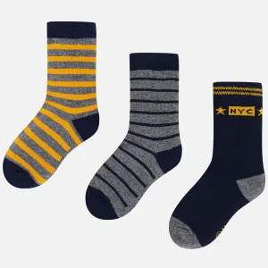 Boy Socks 3pk - Mayoral 10473 Honey