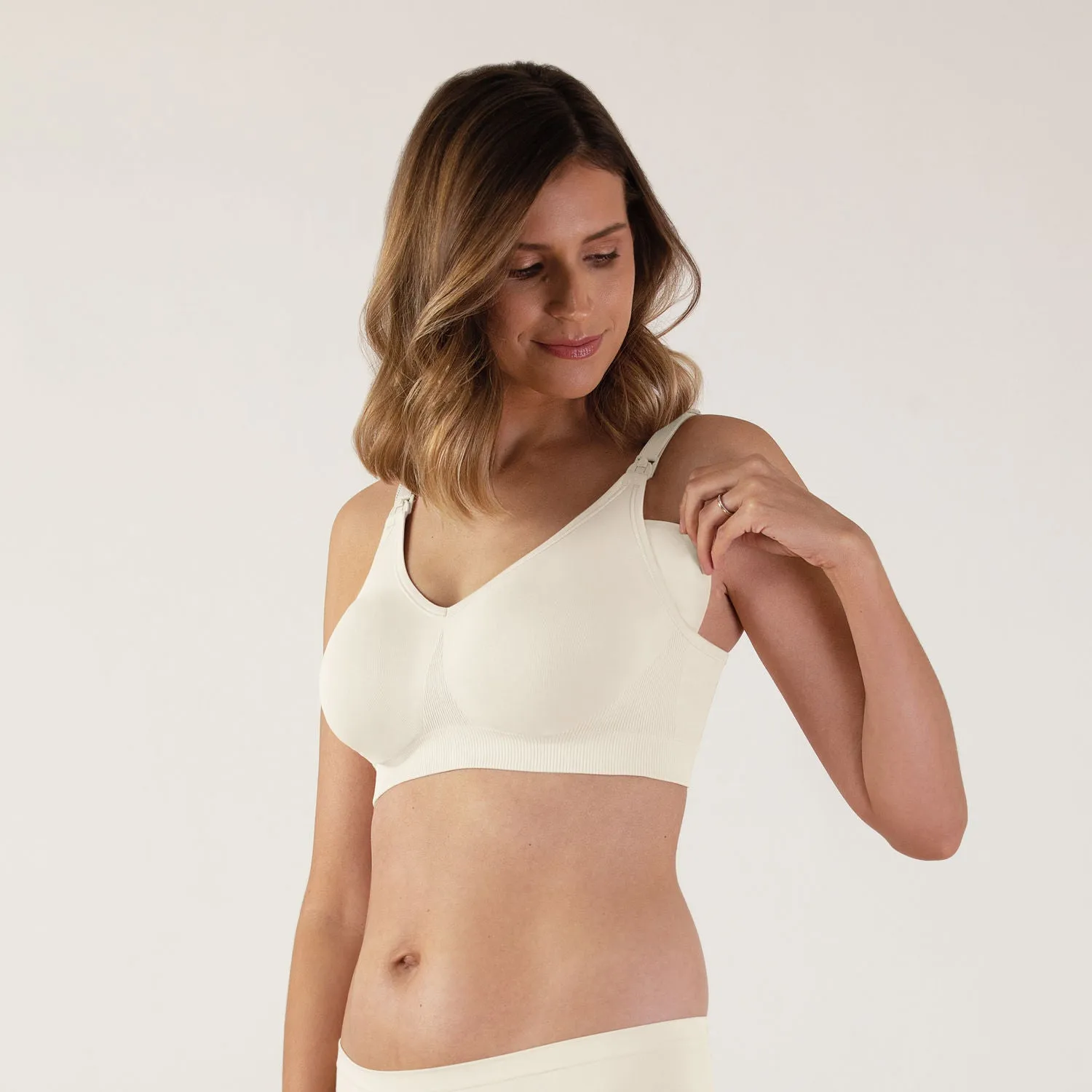 Bravado Designs Body Silk Seamless Sustainable Nursing Bra - Antique White