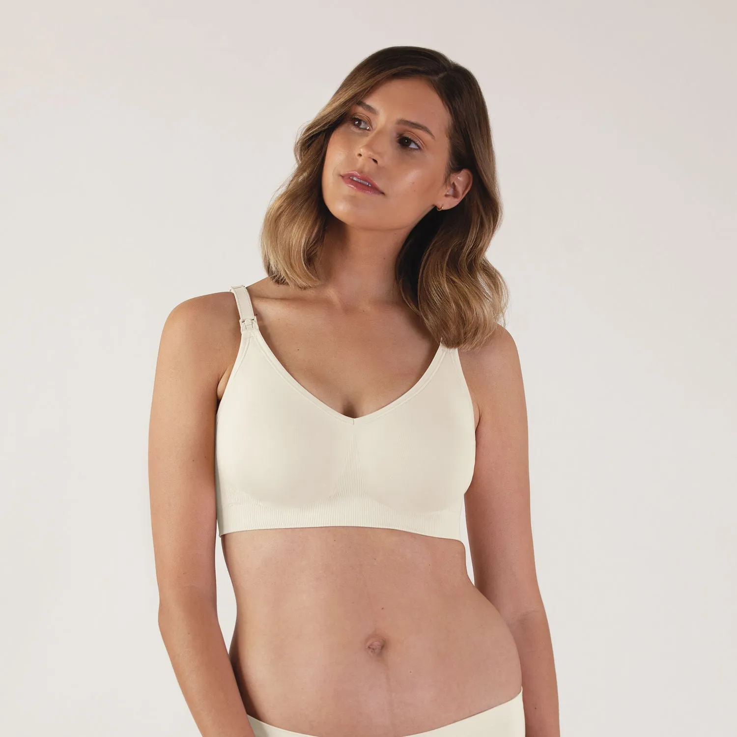 Bravado Designs Body Silk Seamless Sustainable Nursing Bra - Antique White