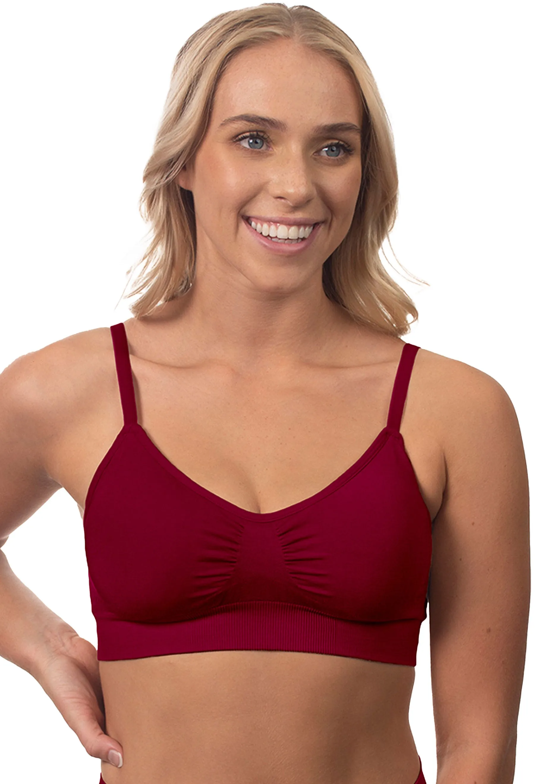 Burgundy Bamboo Bra   High Cut Set With FREE Nipple Covers