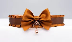 Caramel, Chocolate and Rose Gold Pet Play Collar