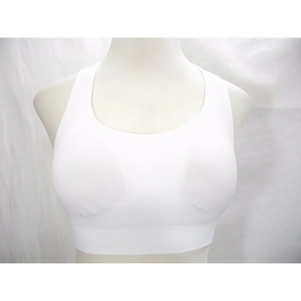 Champion N9169 9169 Wire Free Racerback Sports Bra Size MEDIUM White