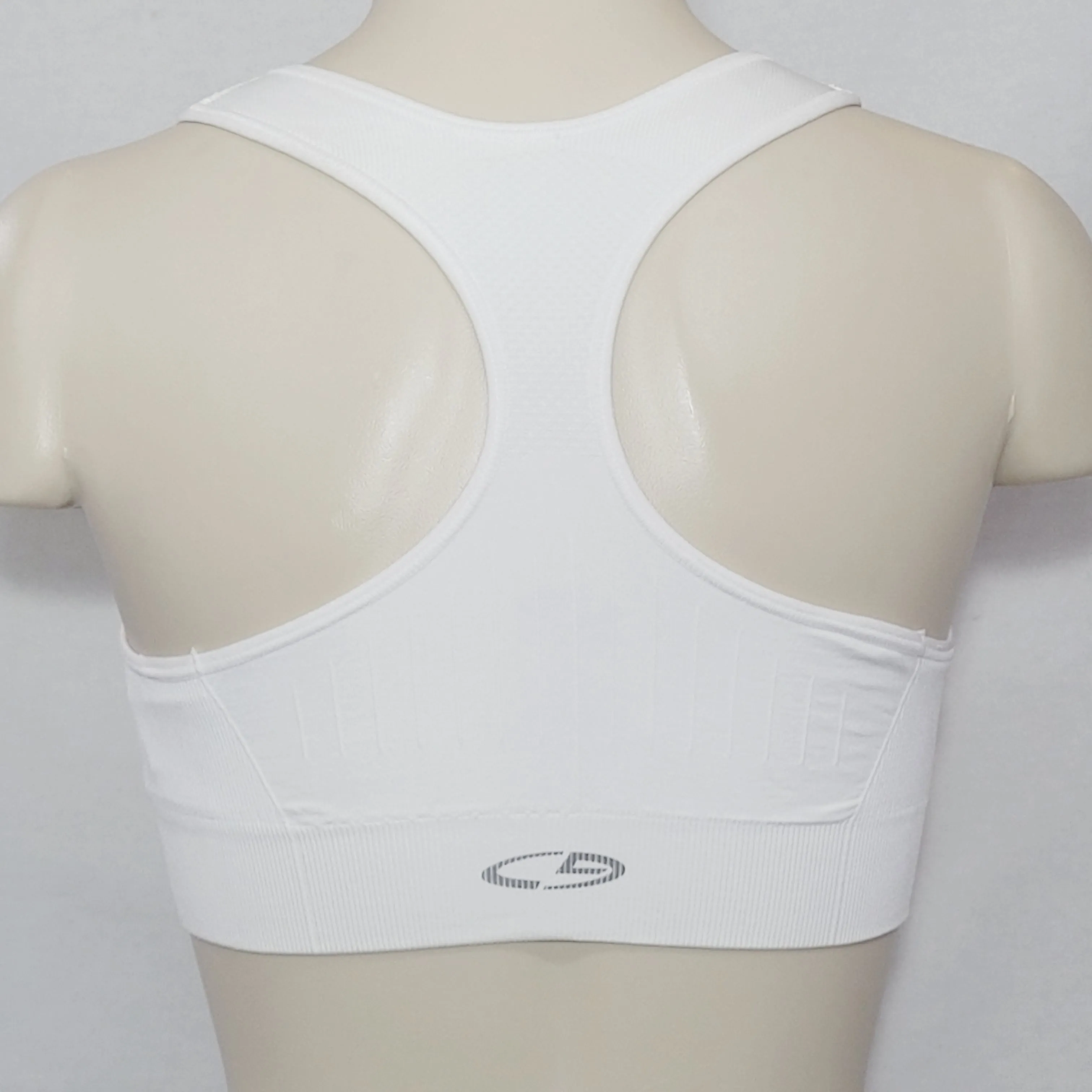 Champion N9169 9169 Wire Free Racerback Sports Bra Size MEDIUM White