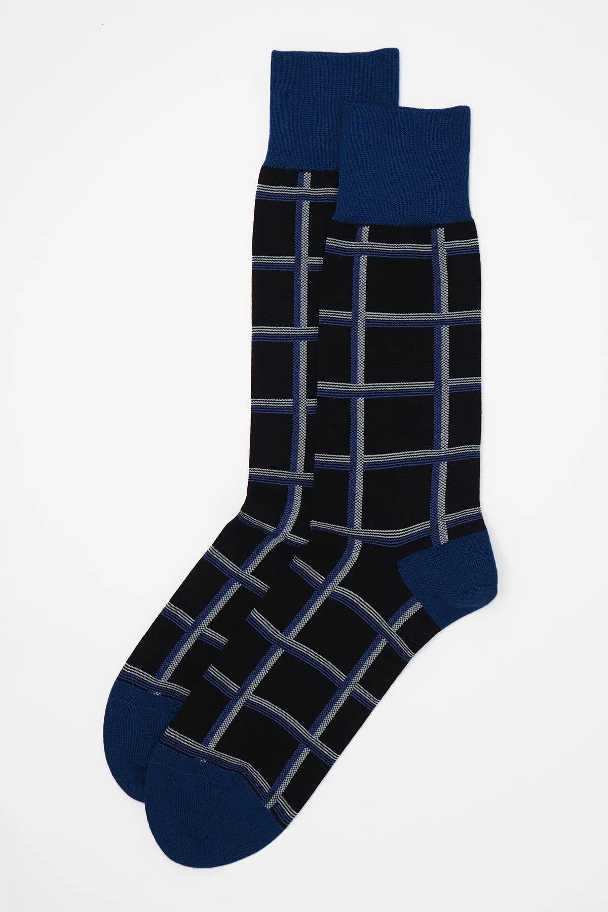 Check Men's Socks - Black