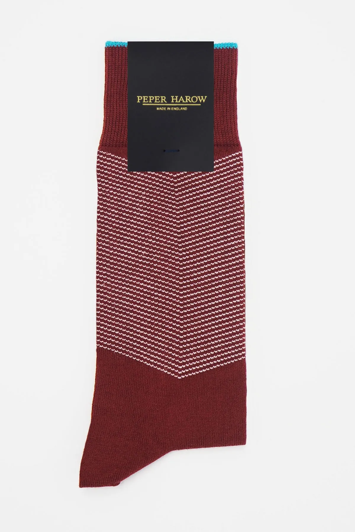 Chevron Men's Socks - Garnet