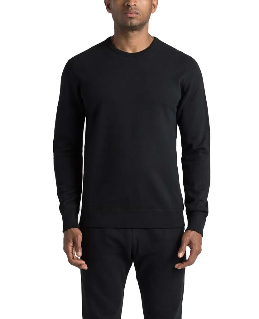 Crewneck Midweight Terry Black