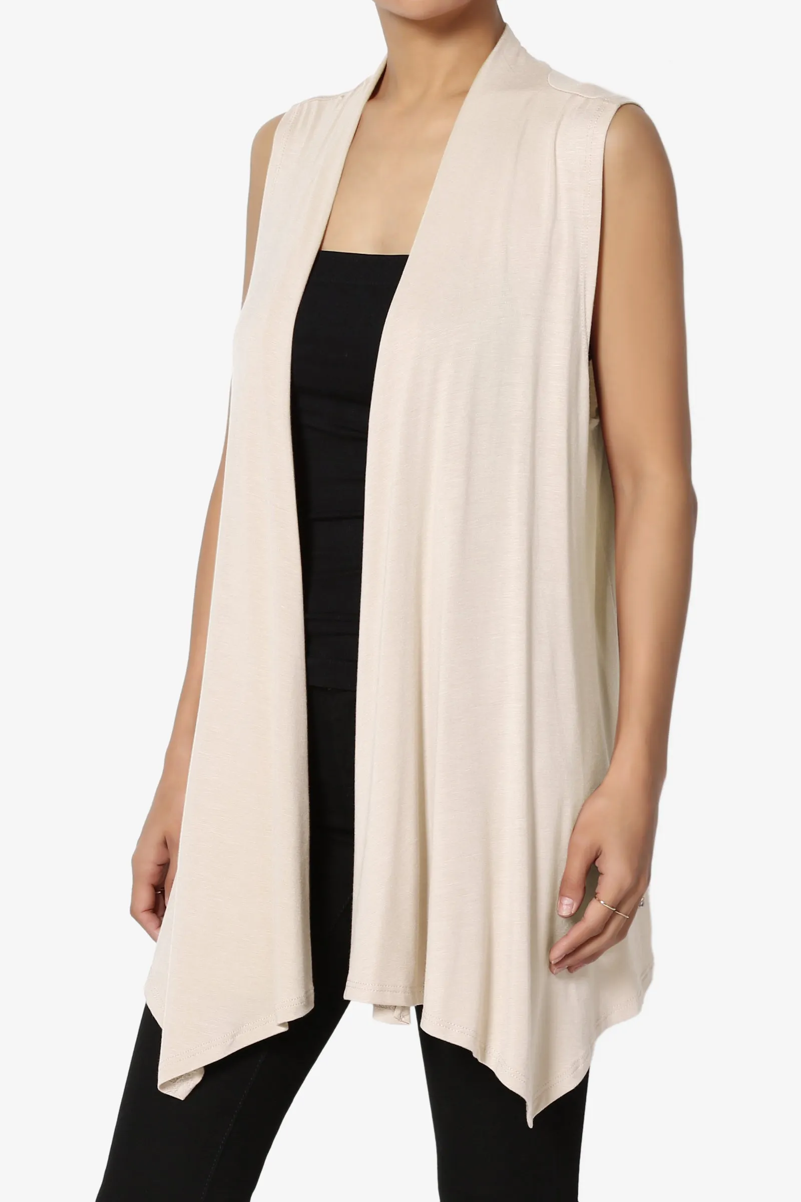 Danna Draped Jersey Vest MORE COLORS