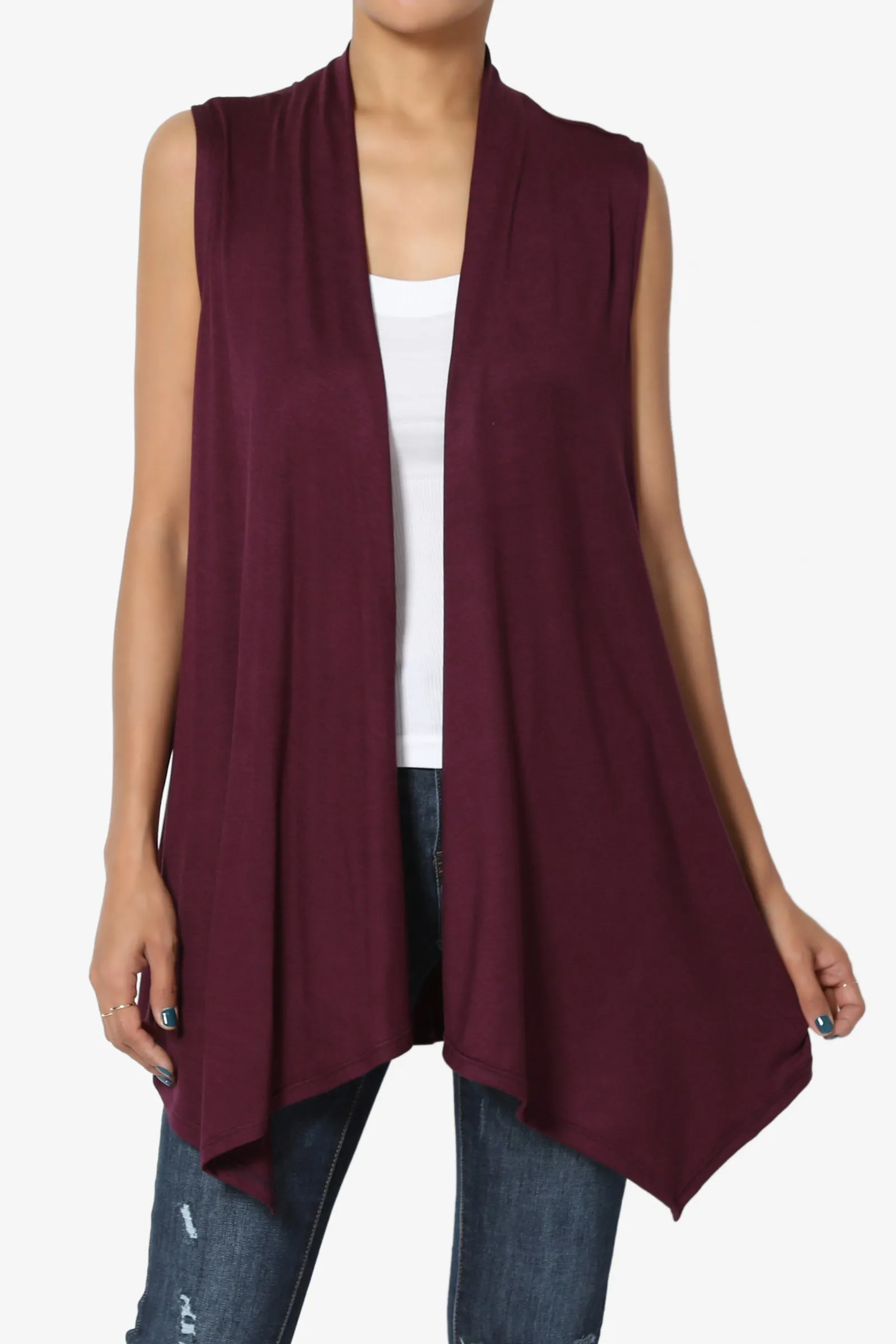 Danna Draped Jersey Vest MORE COLORS