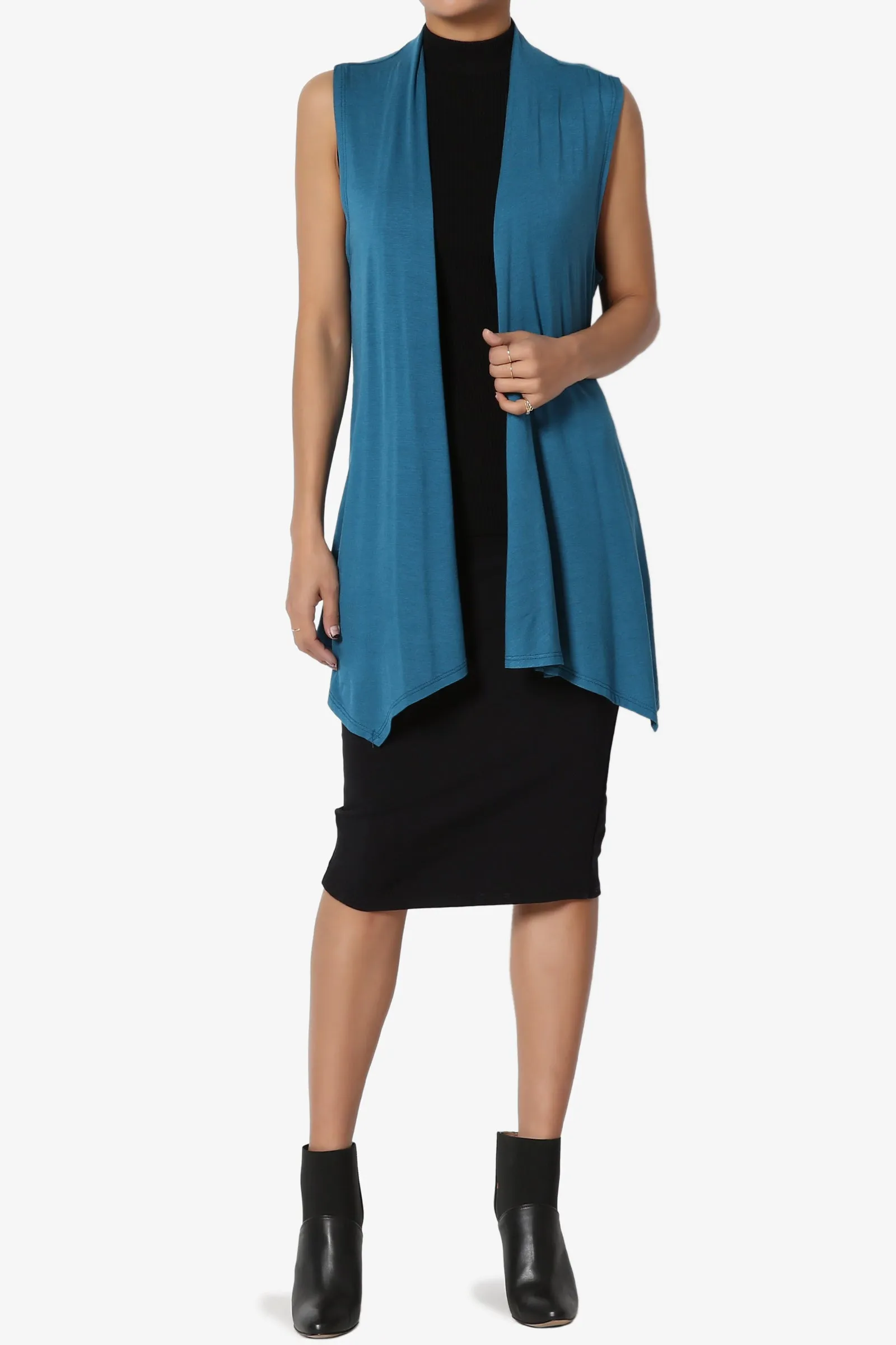 Danna Draped Jersey Vest MORE COLORS