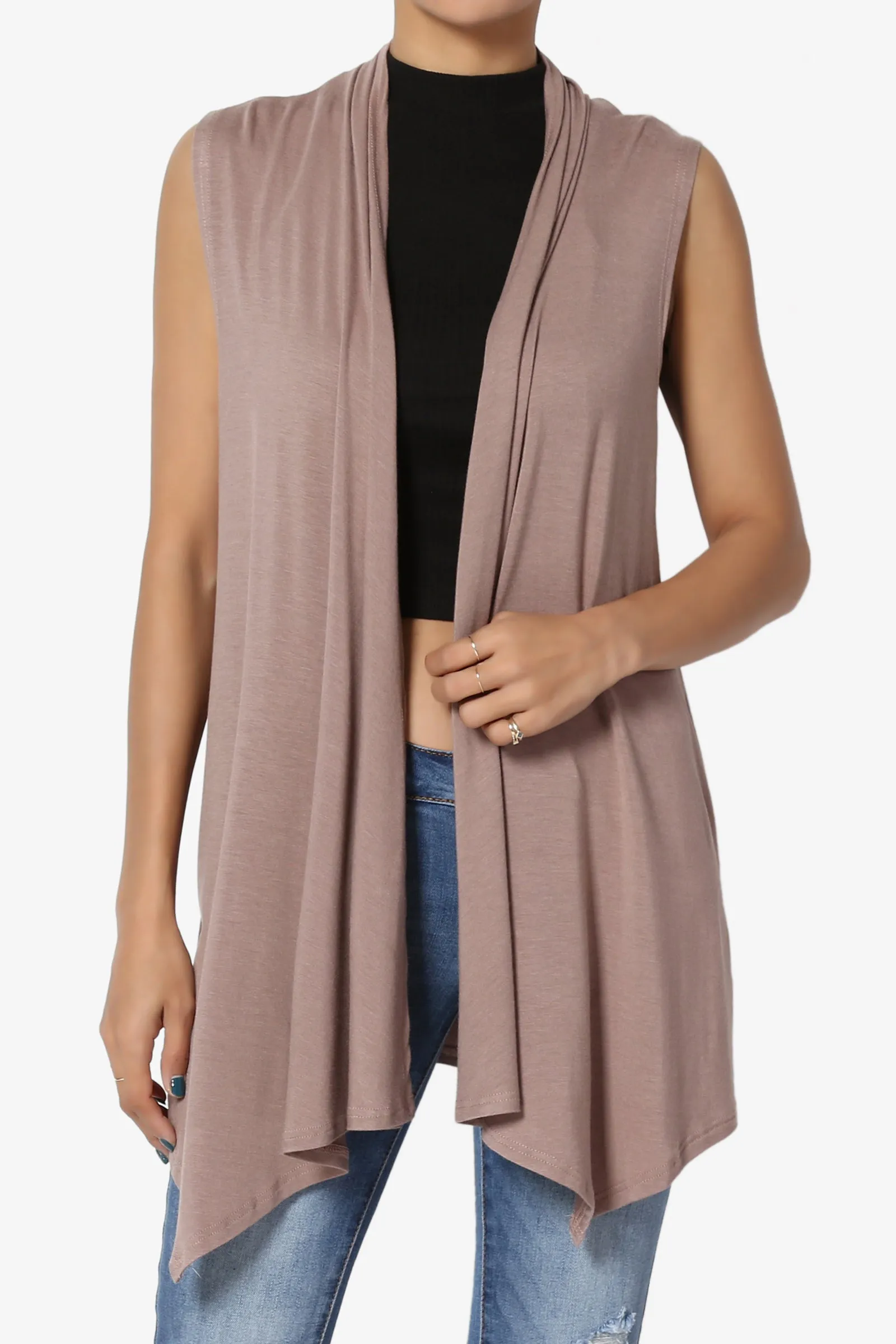 Danna Draped Jersey Vest MORE COLORS