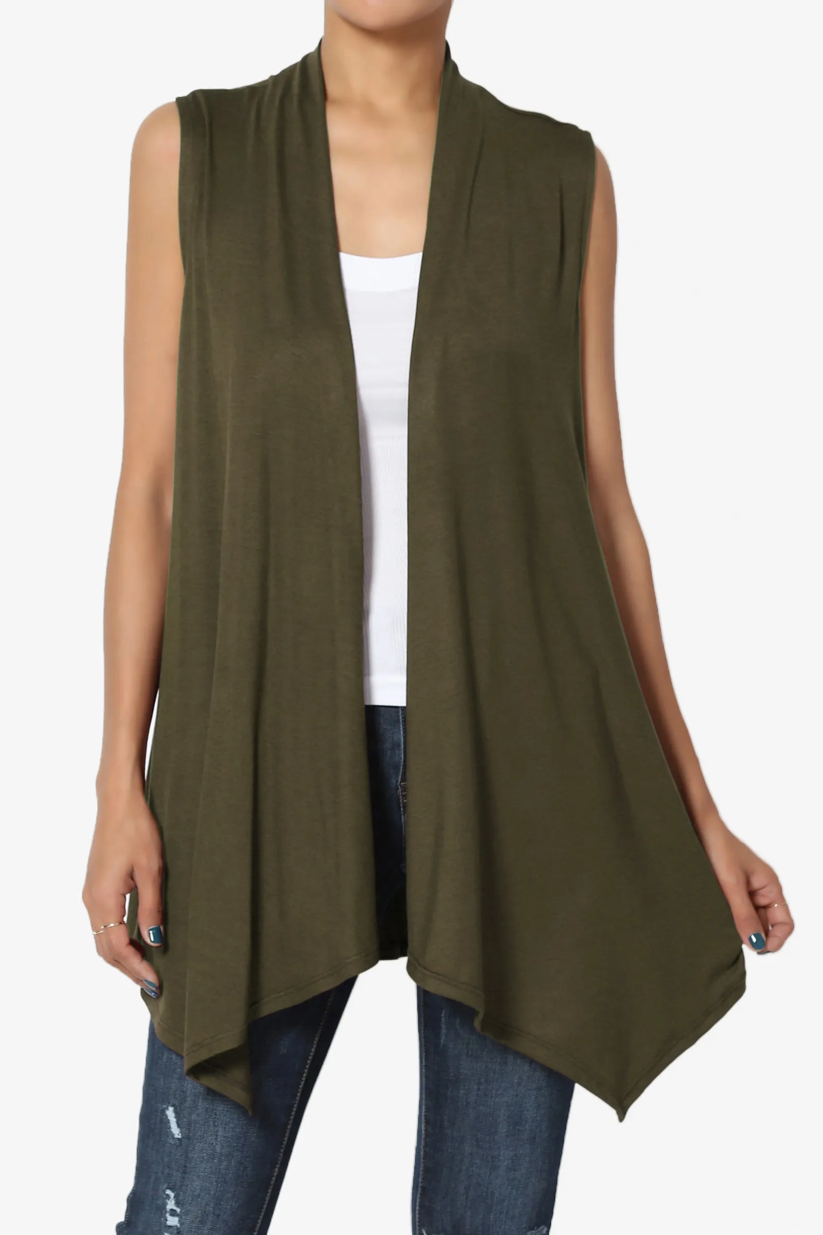 Danna Draped Jersey Vest MORE COLORS