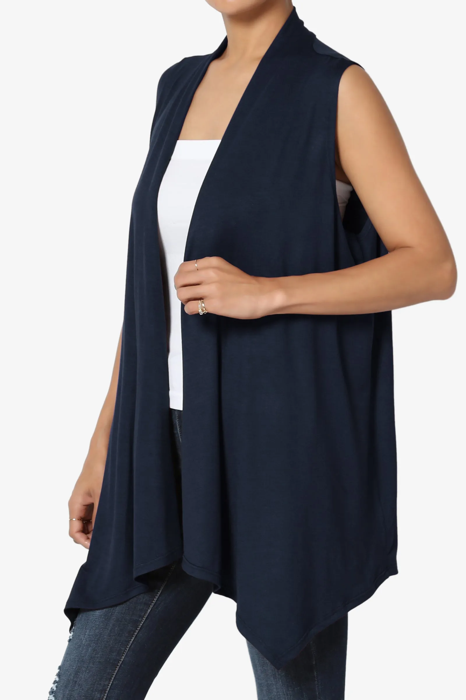 Danna Draped Jersey Vest MORE COLORS