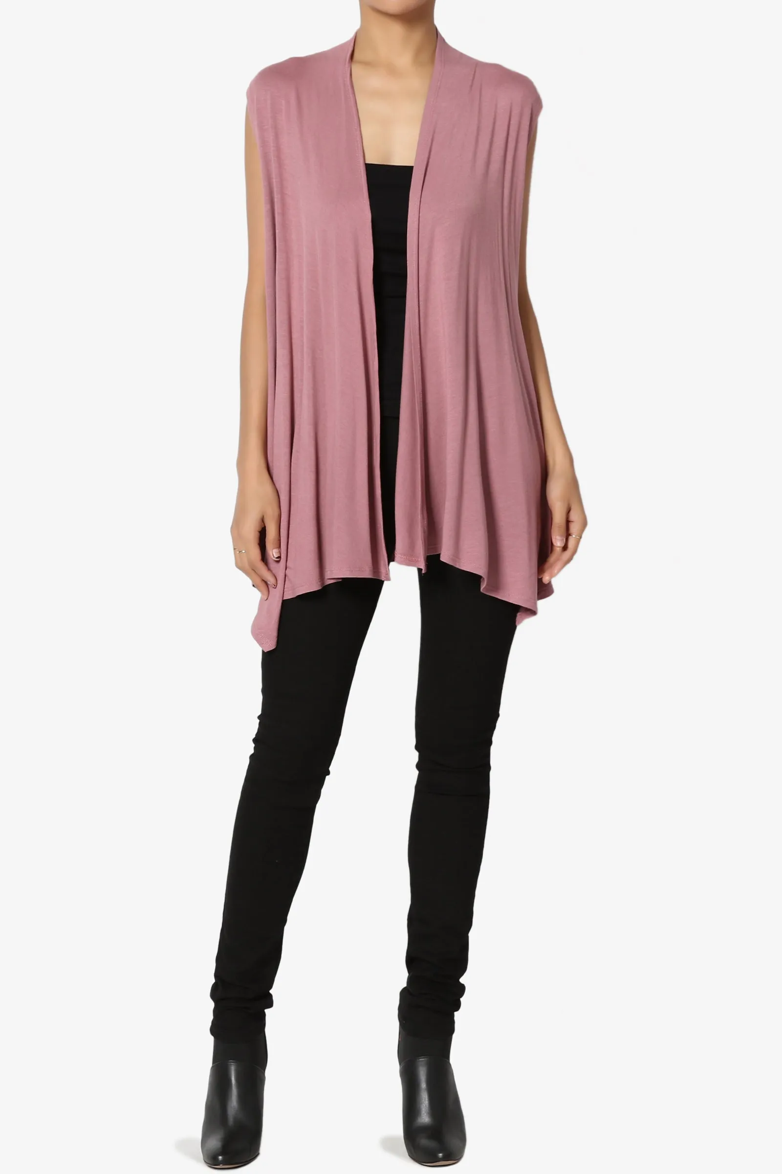 Danna Draped Jersey Vest MORE COLORS