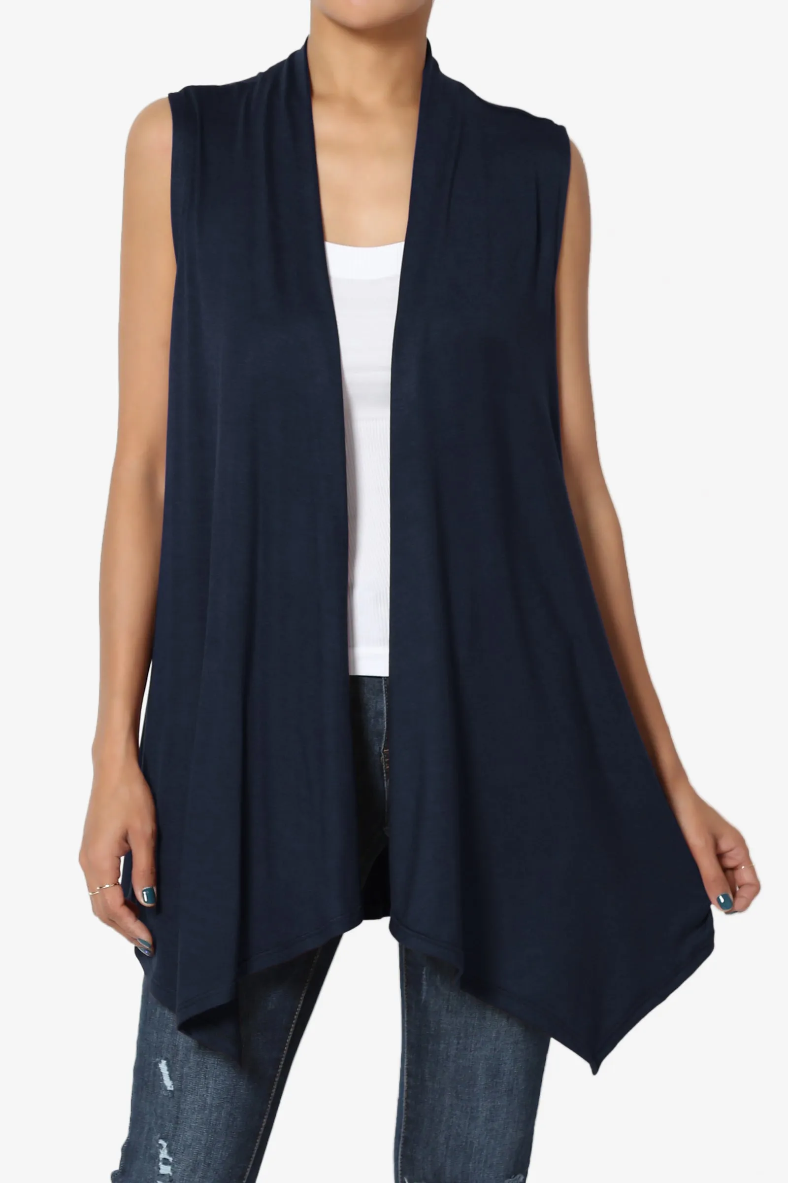 Danna Draped Jersey Vest MORE COLORS