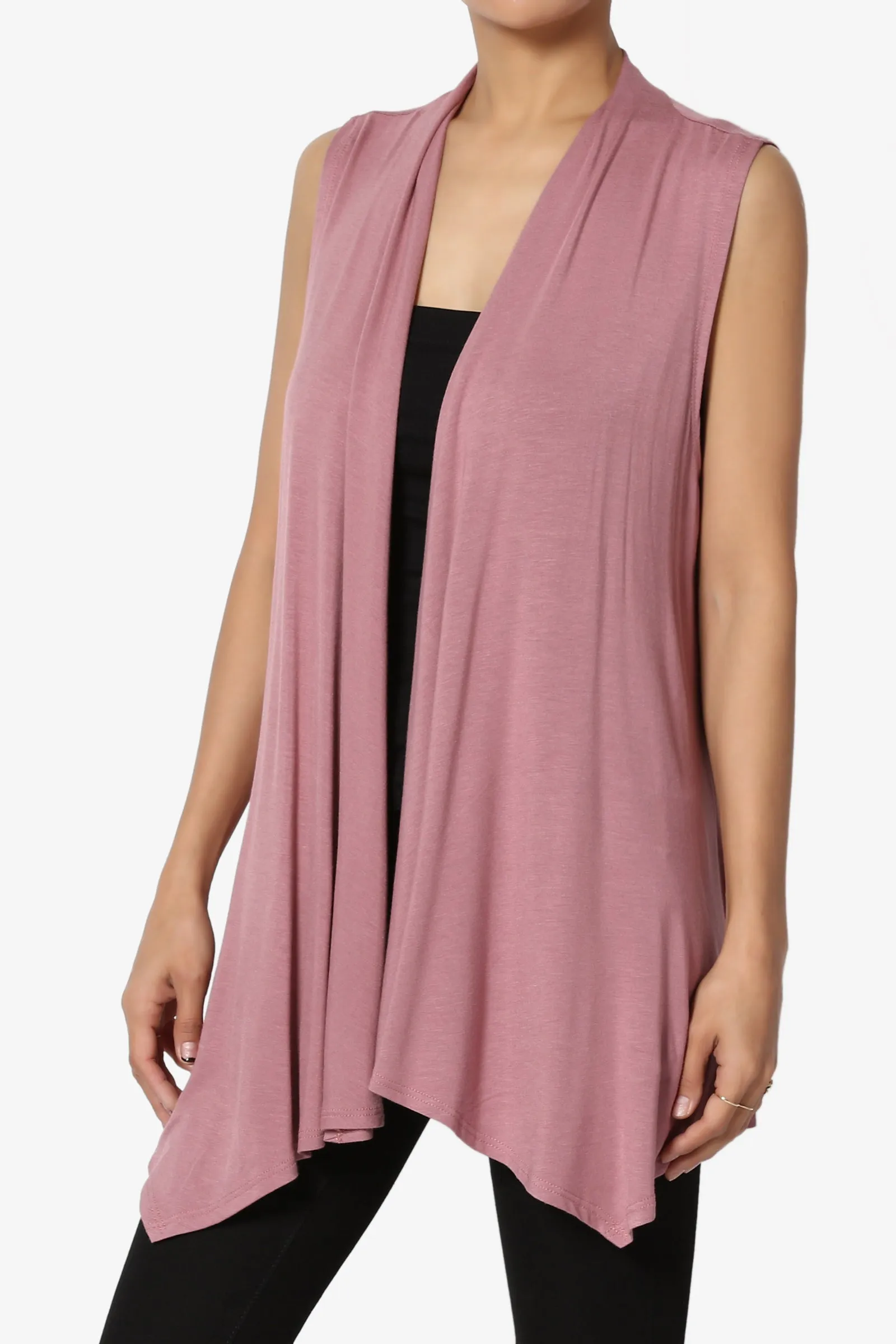 Danna Draped Jersey Vest MORE COLORS