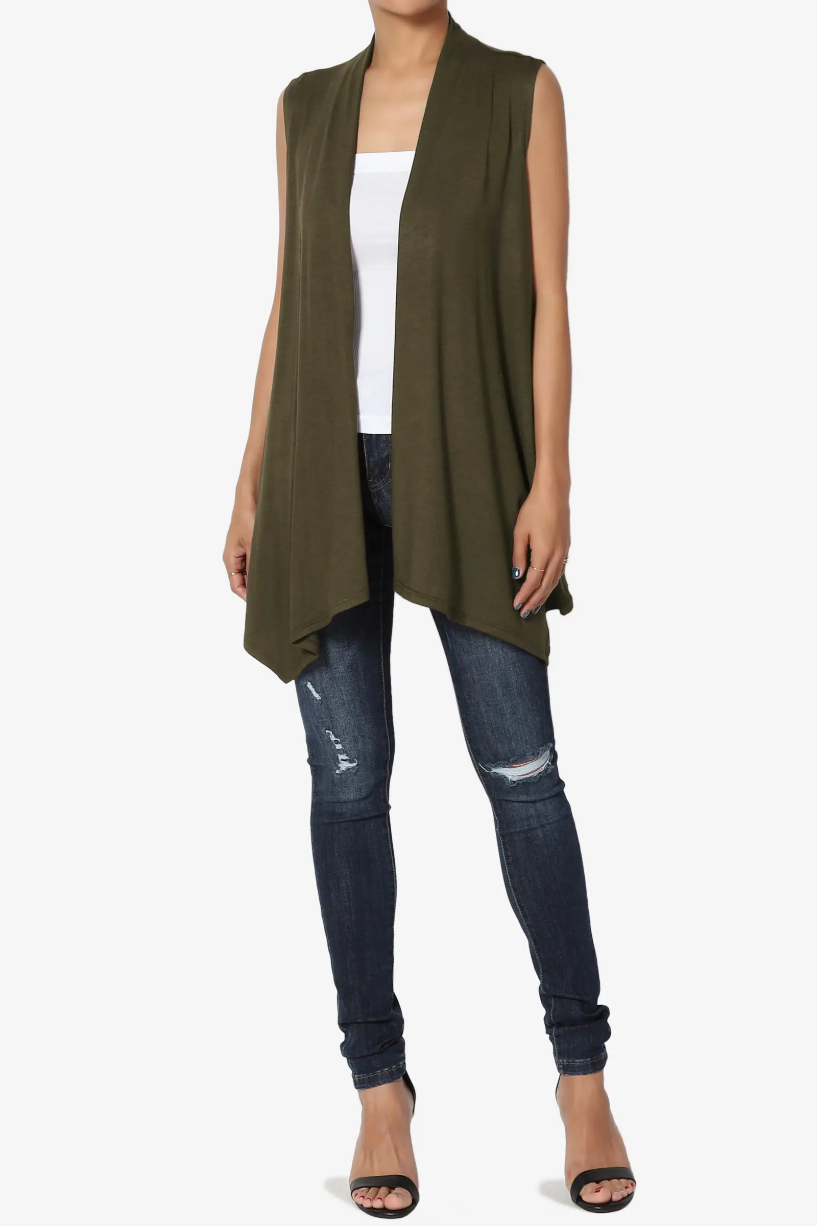 Danna Draped Jersey Vest MORE COLORS