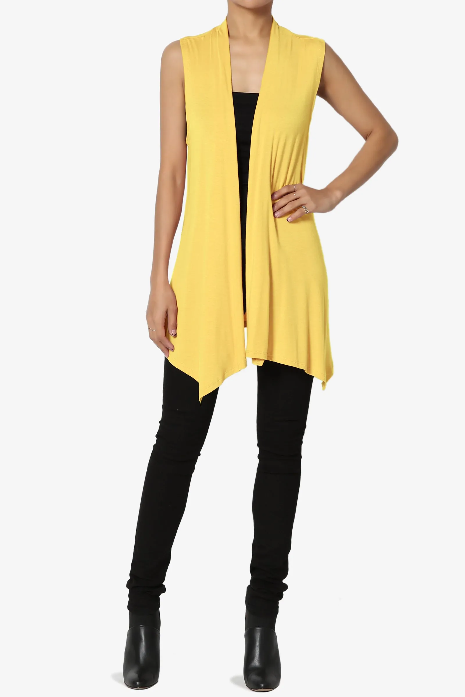 Danna Draped Jersey Vest MORE COLORS