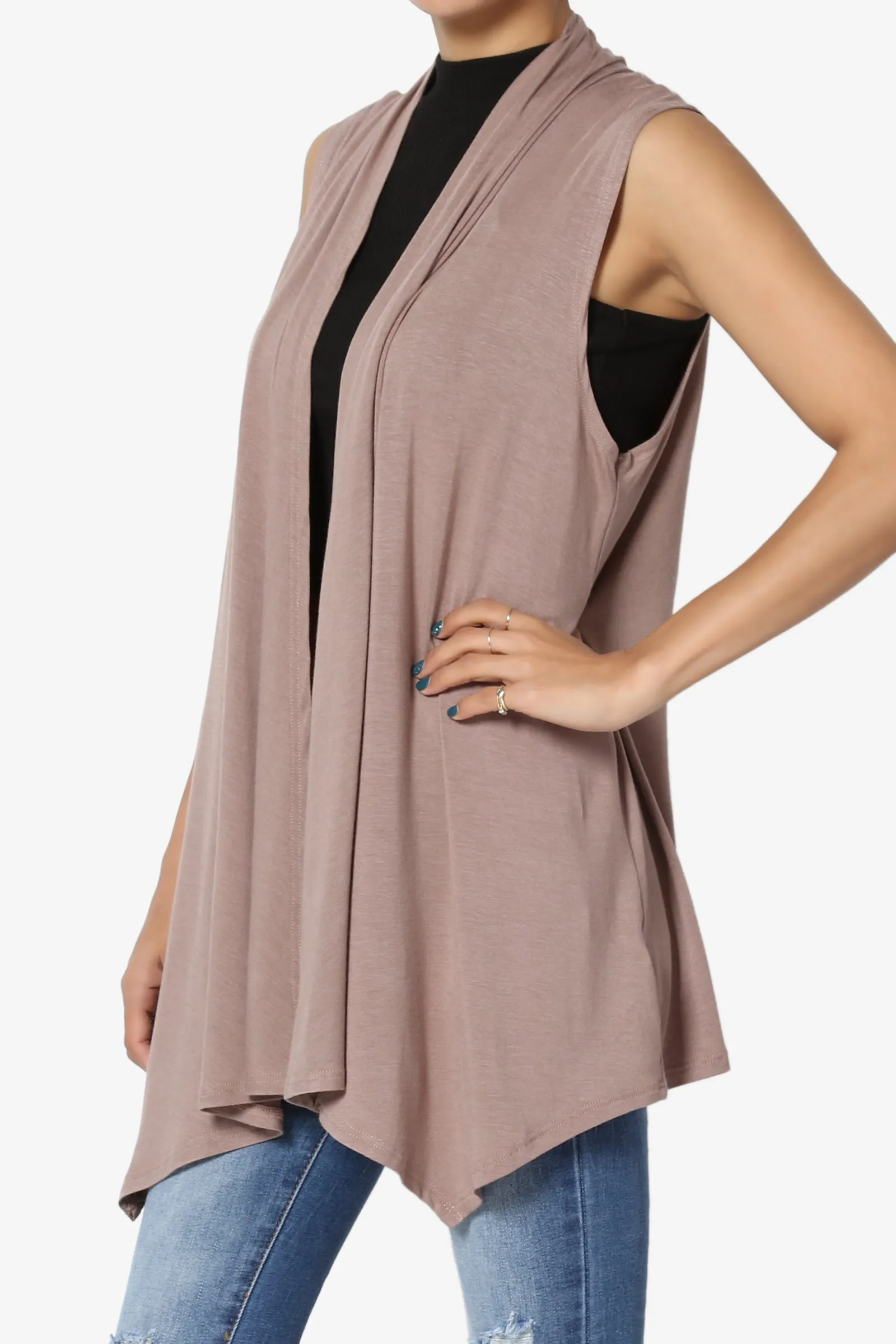 Danna Draped Jersey Vest MORE COLORS