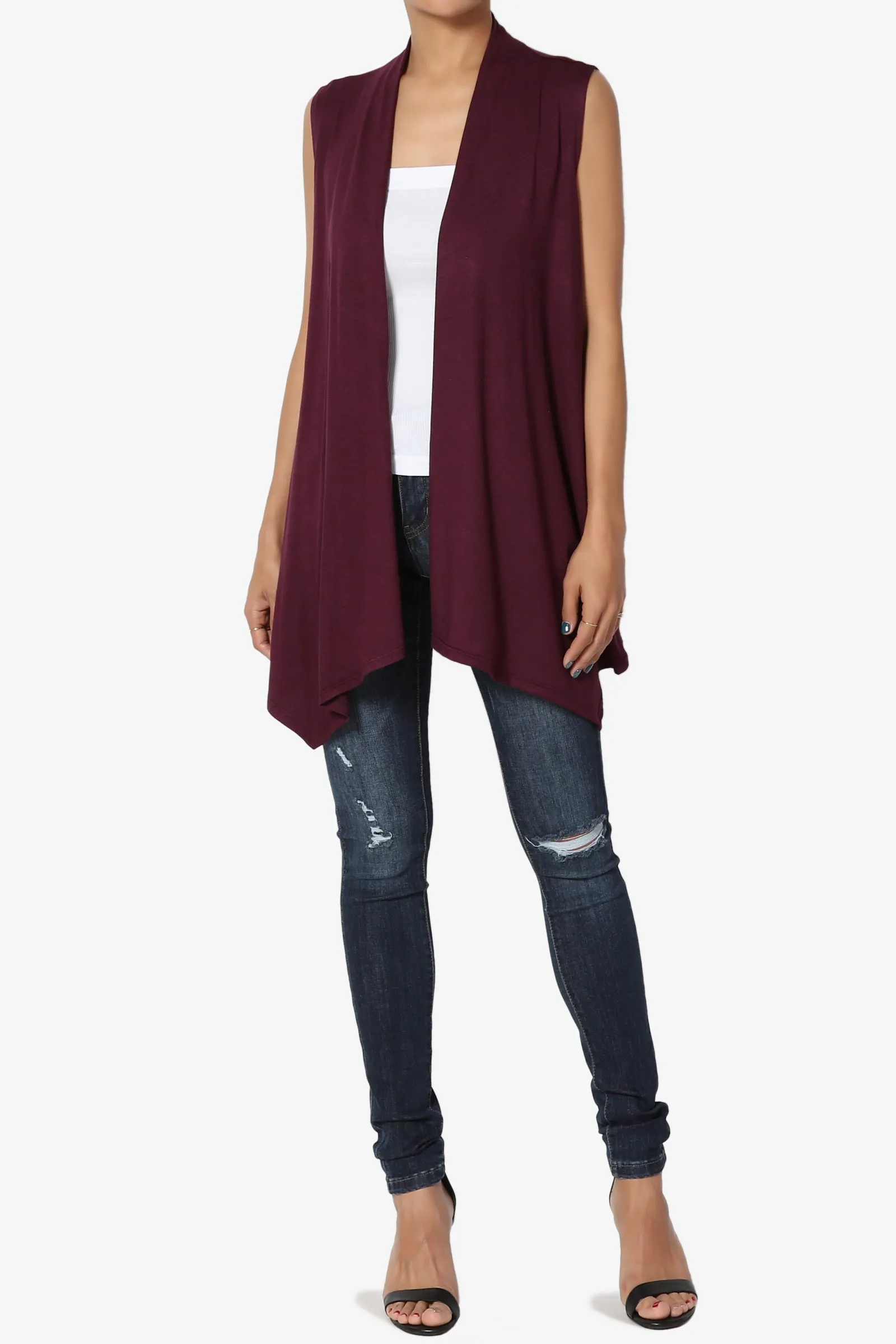 Danna Draped Jersey Vest MORE COLORS