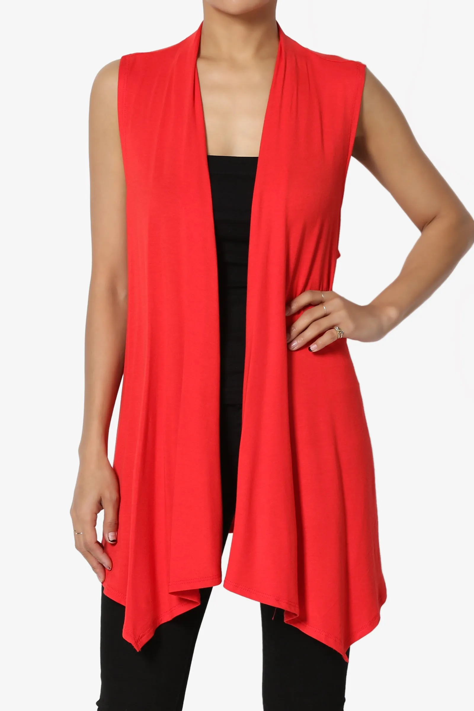 Danna Draped Jersey Vest MORE COLORS