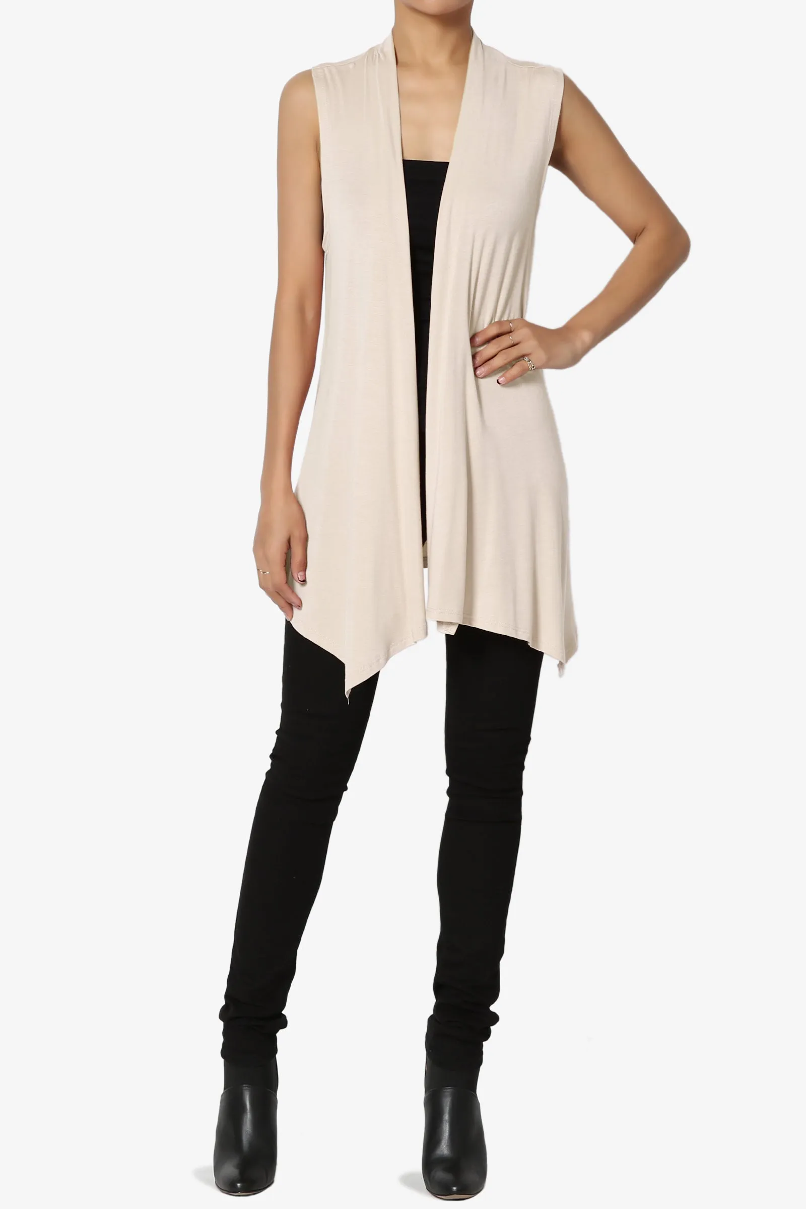 Danna Draped Jersey Vest MORE COLORS