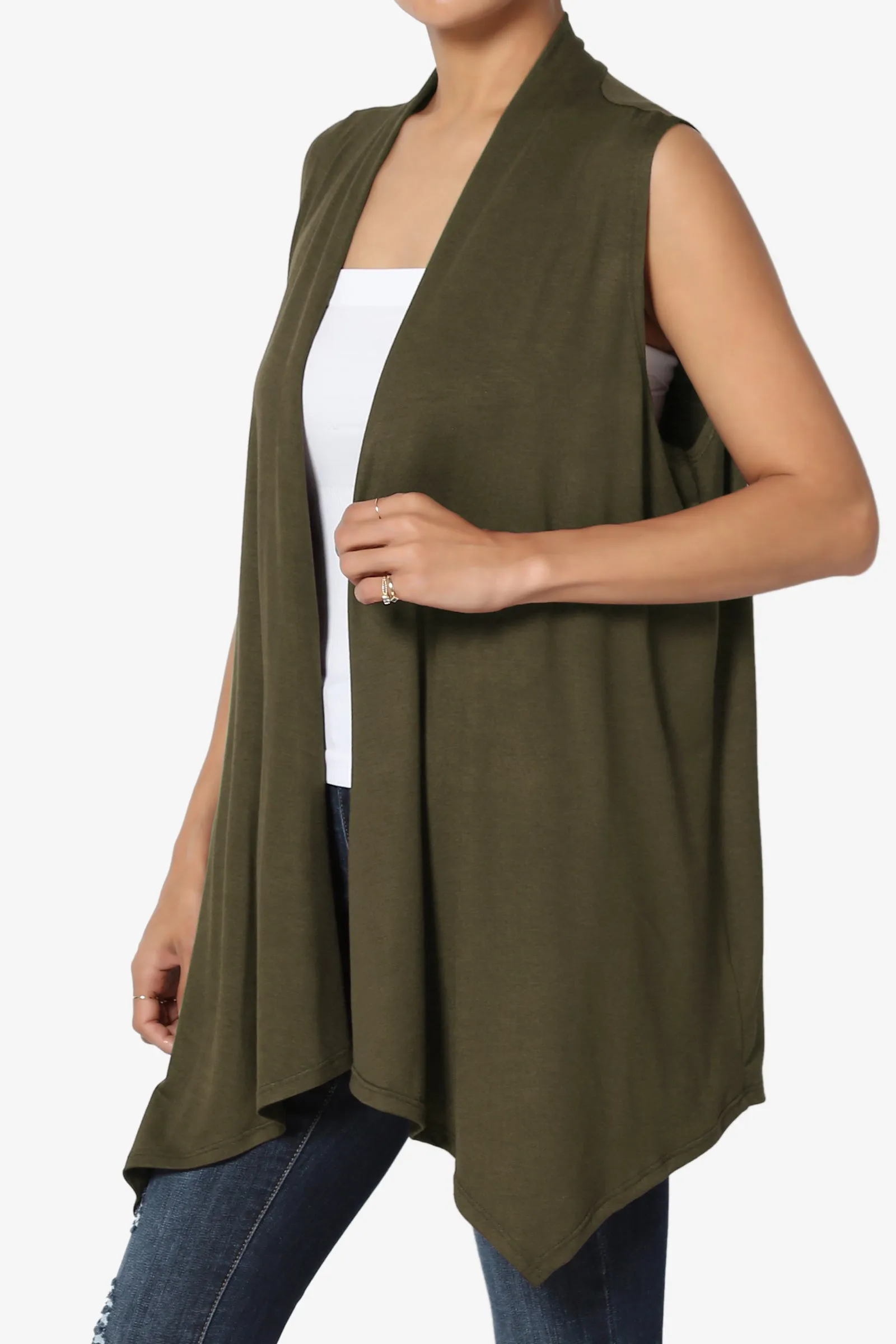 Danna Draped Jersey Vest MORE COLORS