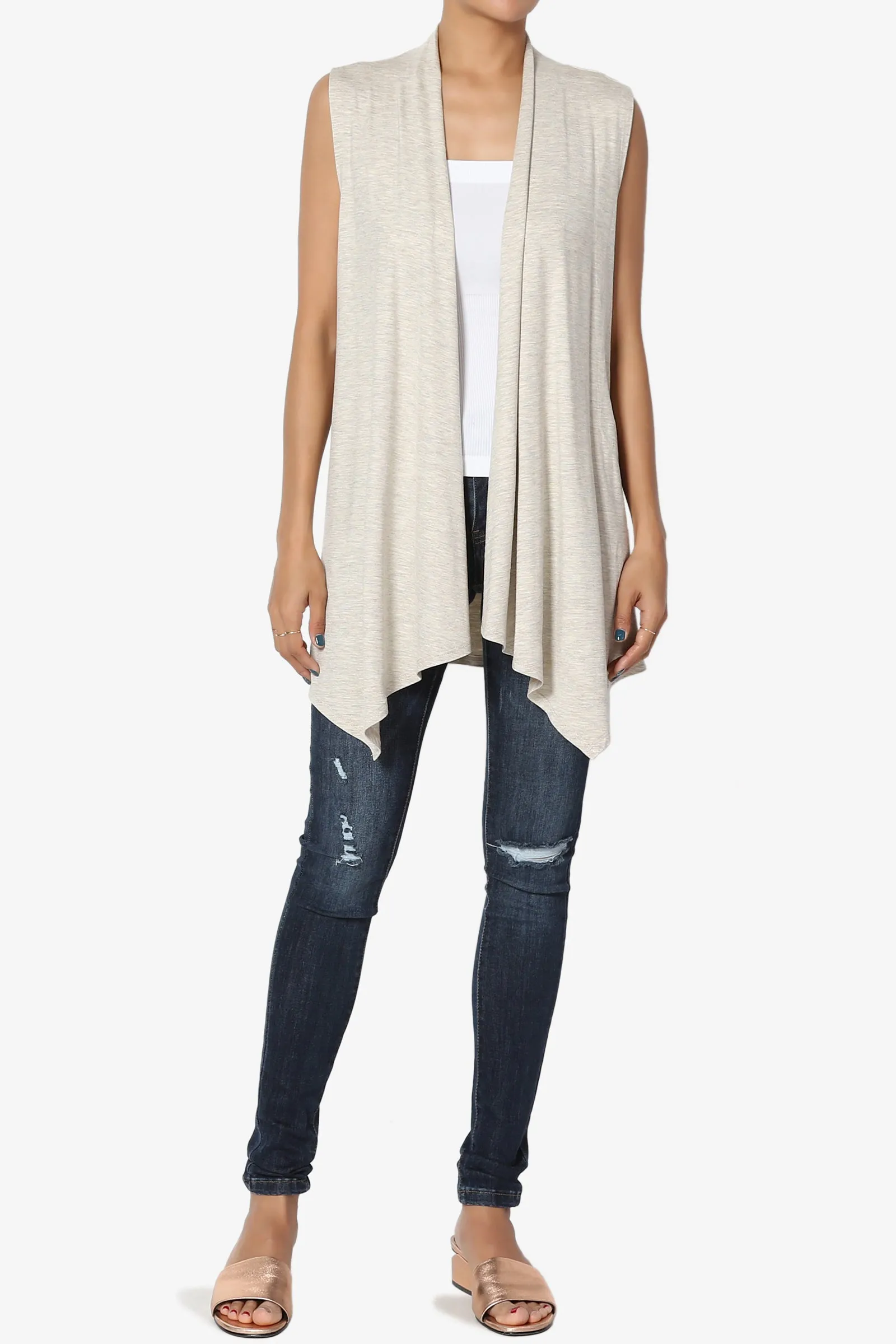 Danna Draped Jersey Vest MORE COLORS