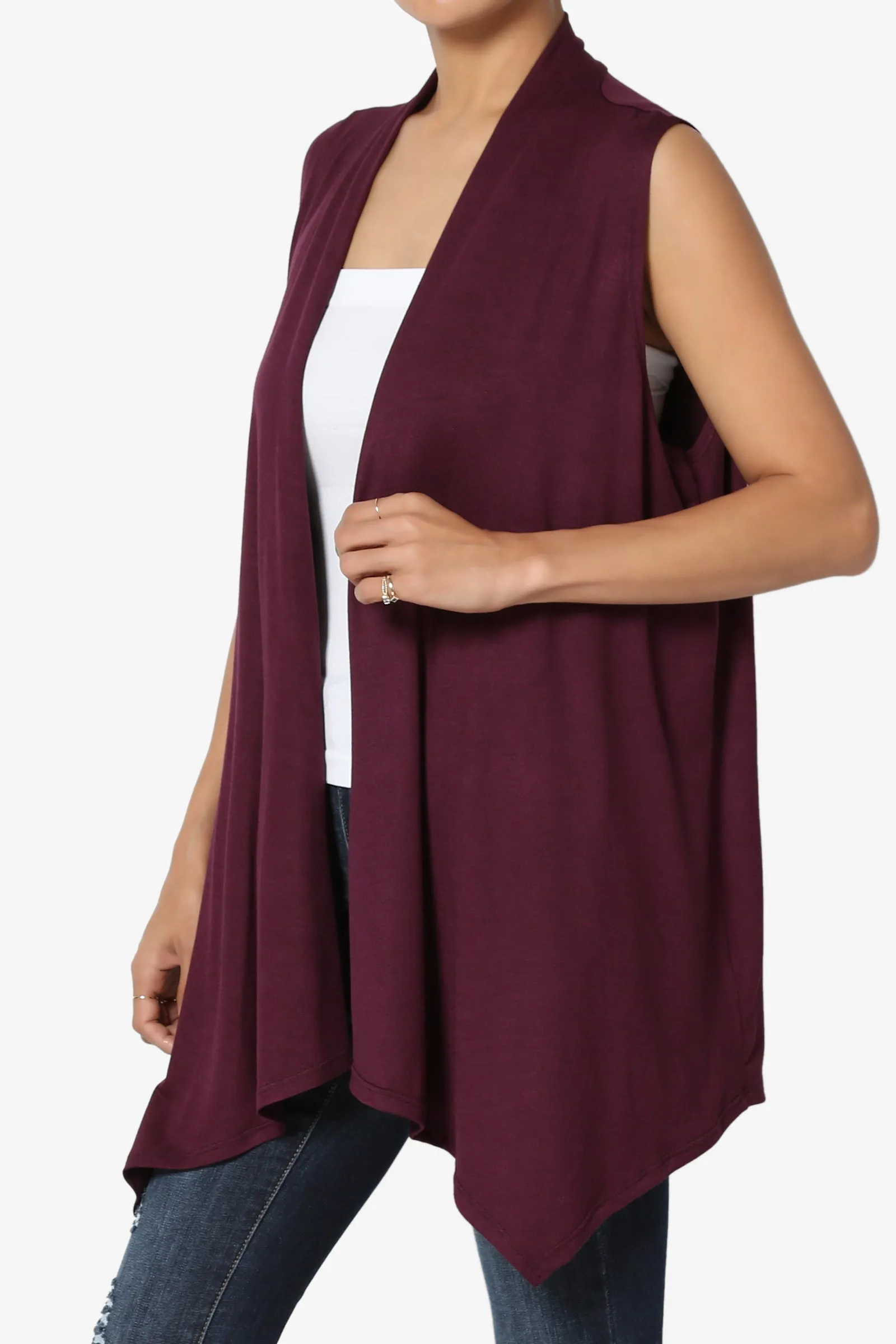 Danna Draped Jersey Vest MORE COLORS