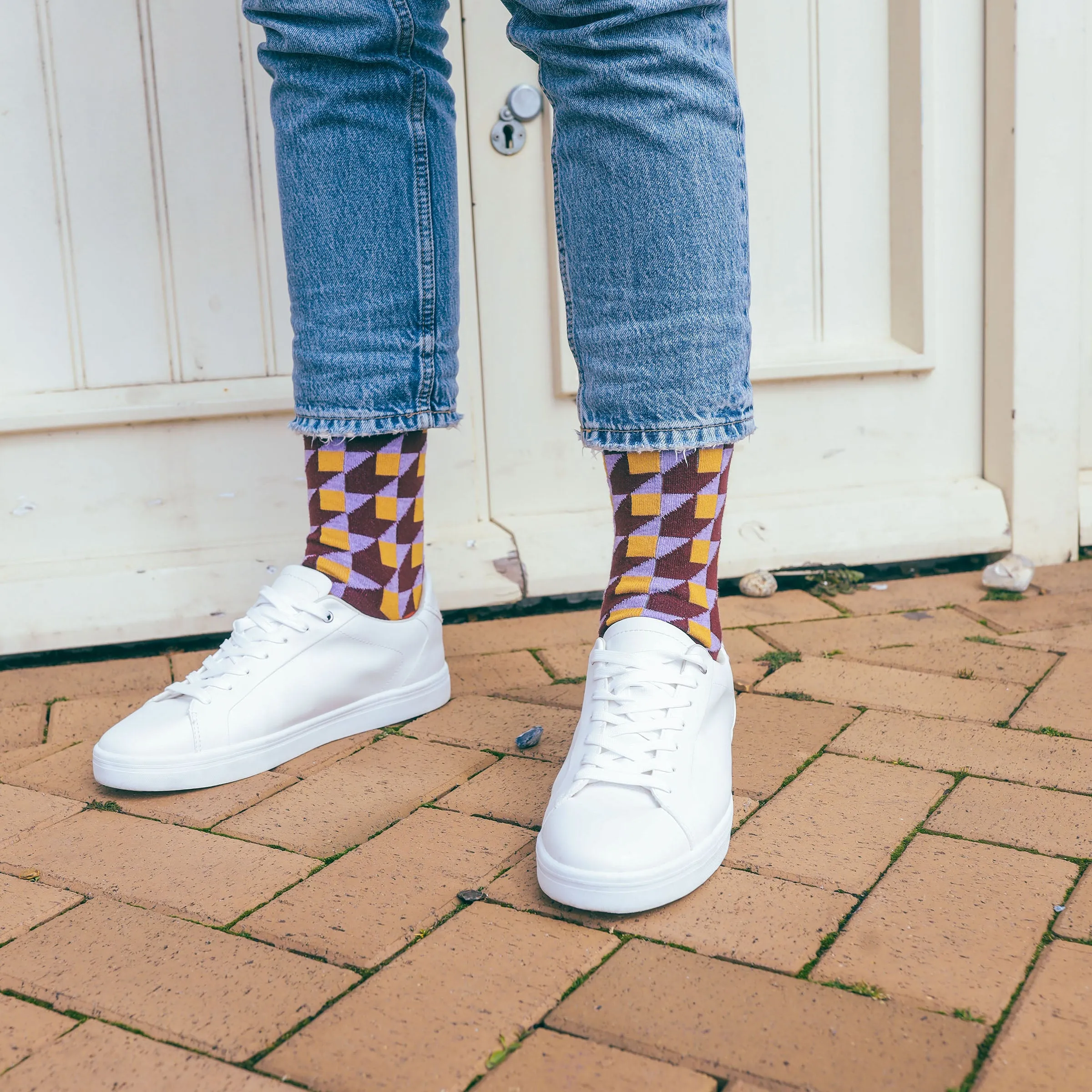 Dimensional Men's Socks - Maroon