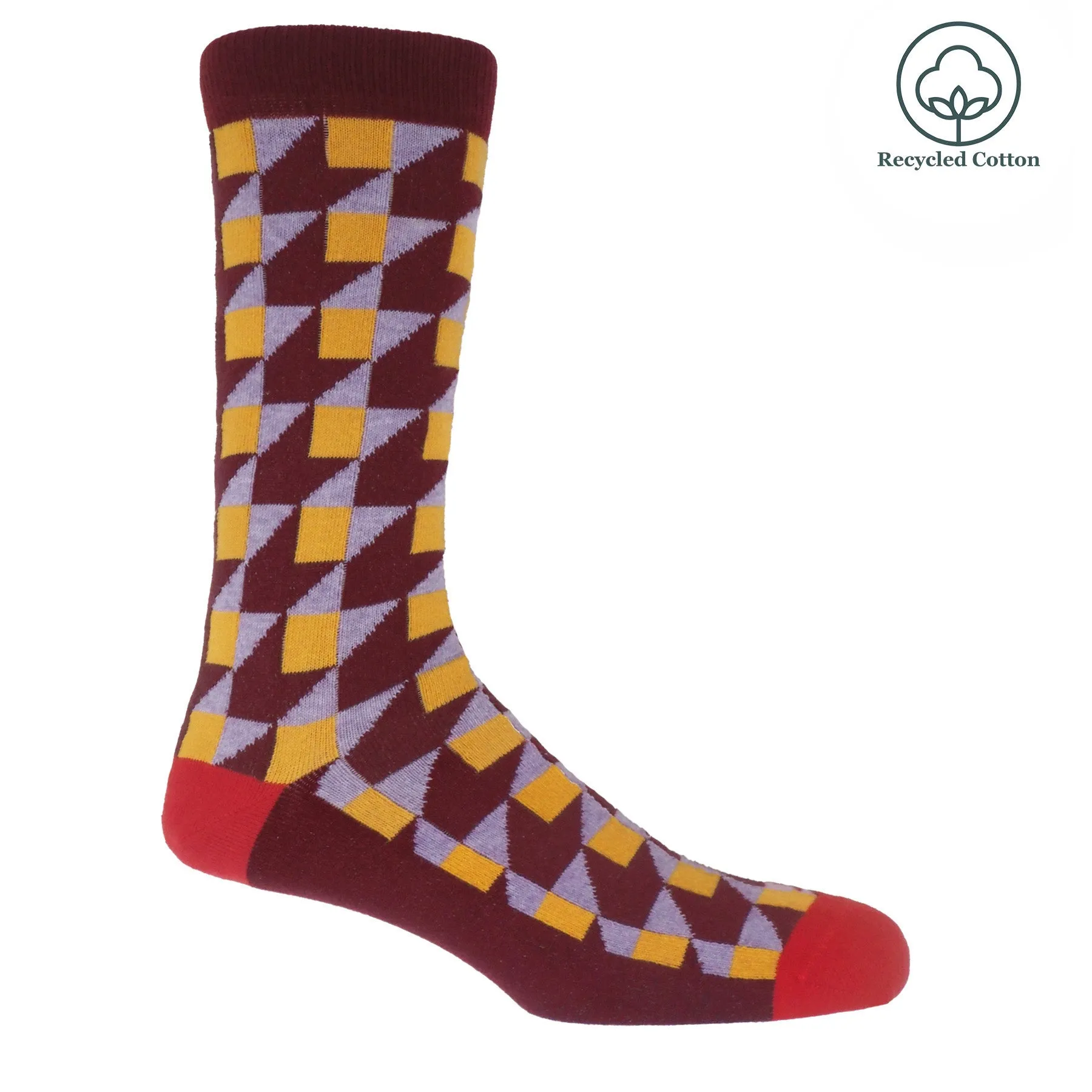 Dimensional Men's Socks - Maroon