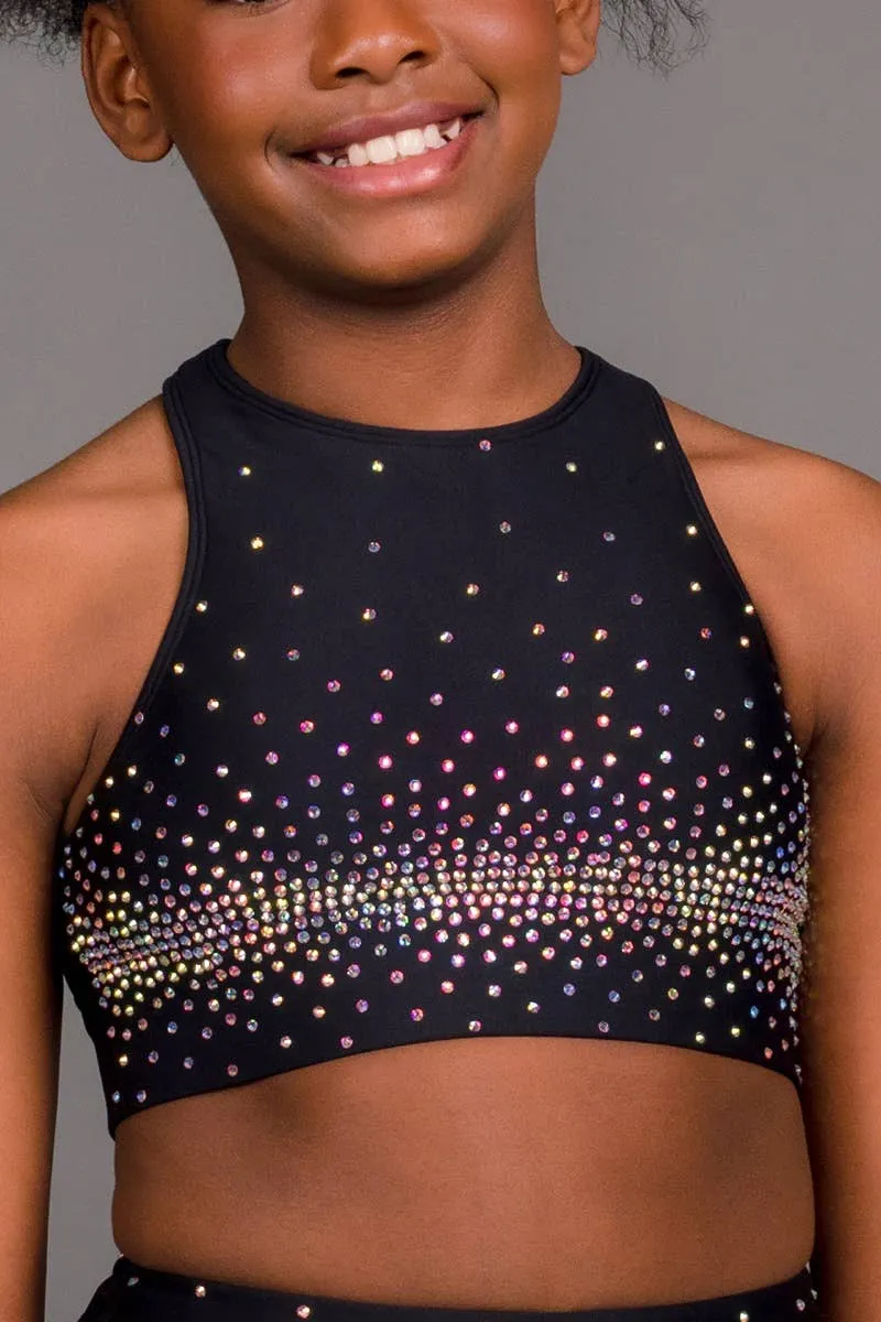 Dolce Sports Bra in Black Crystal