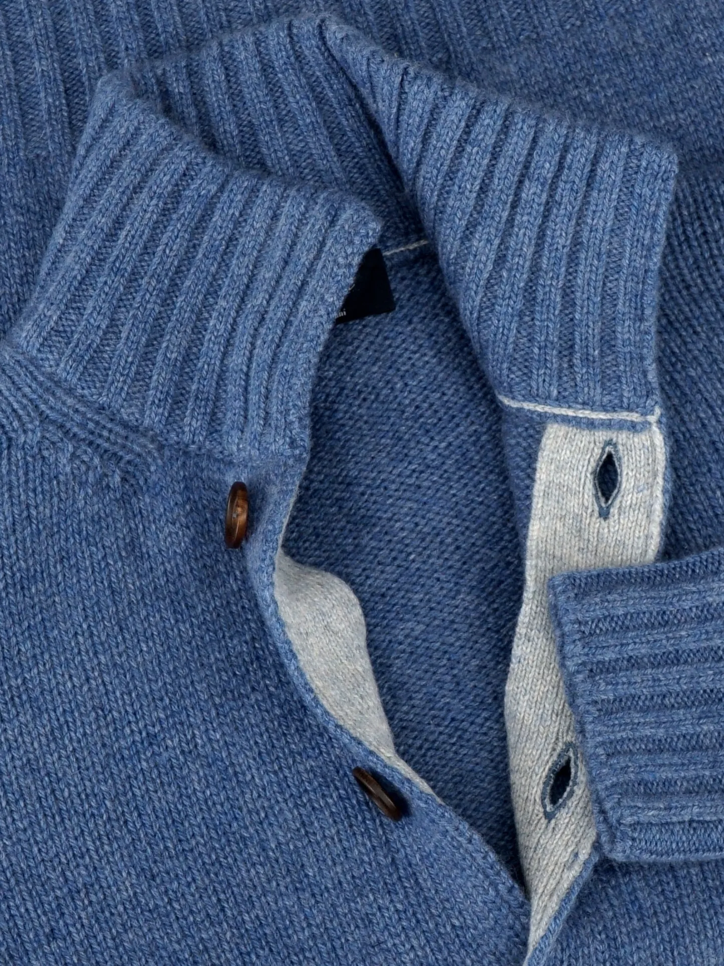 Giacca Bottoni Blue Denim 100% Cashmere