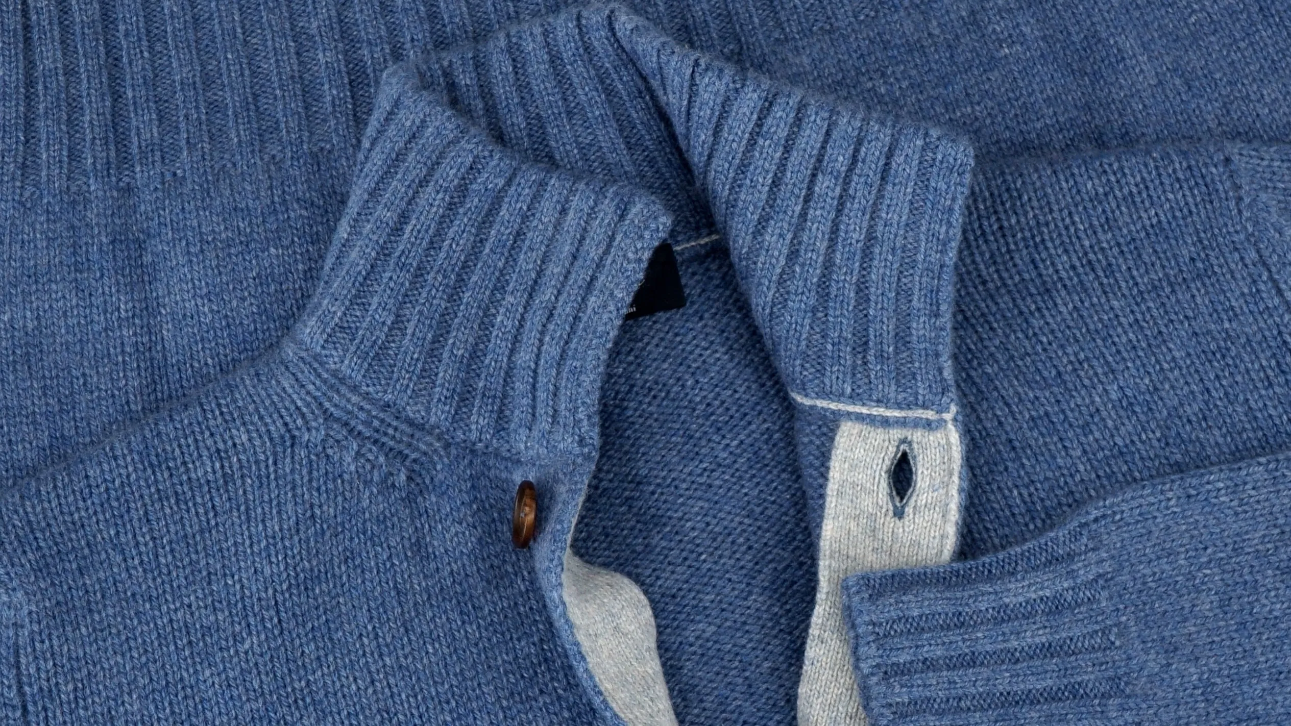 Giacca Bottoni Blue Denim 100% Cashmere