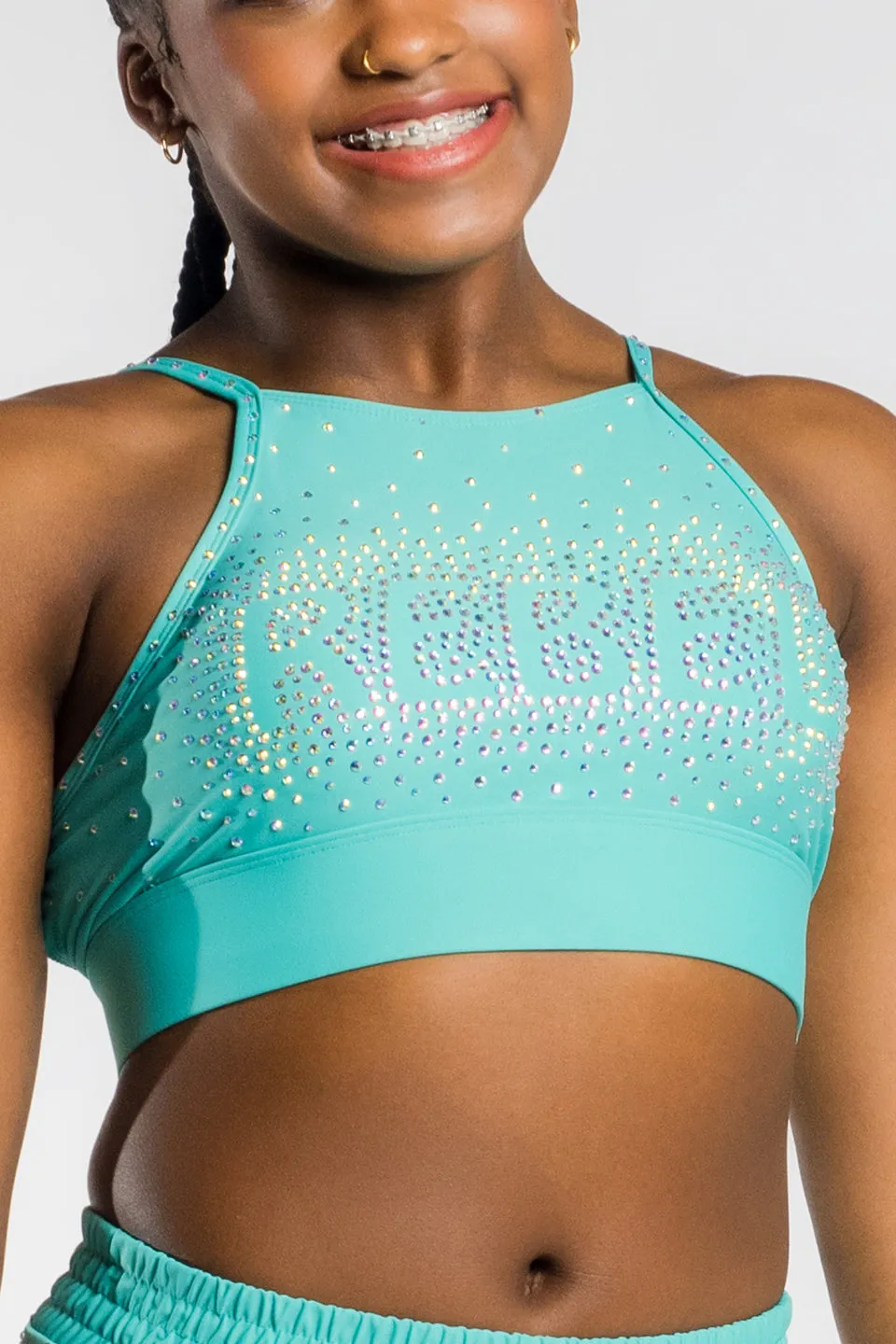 Gilmore Sports Bra in Aqua